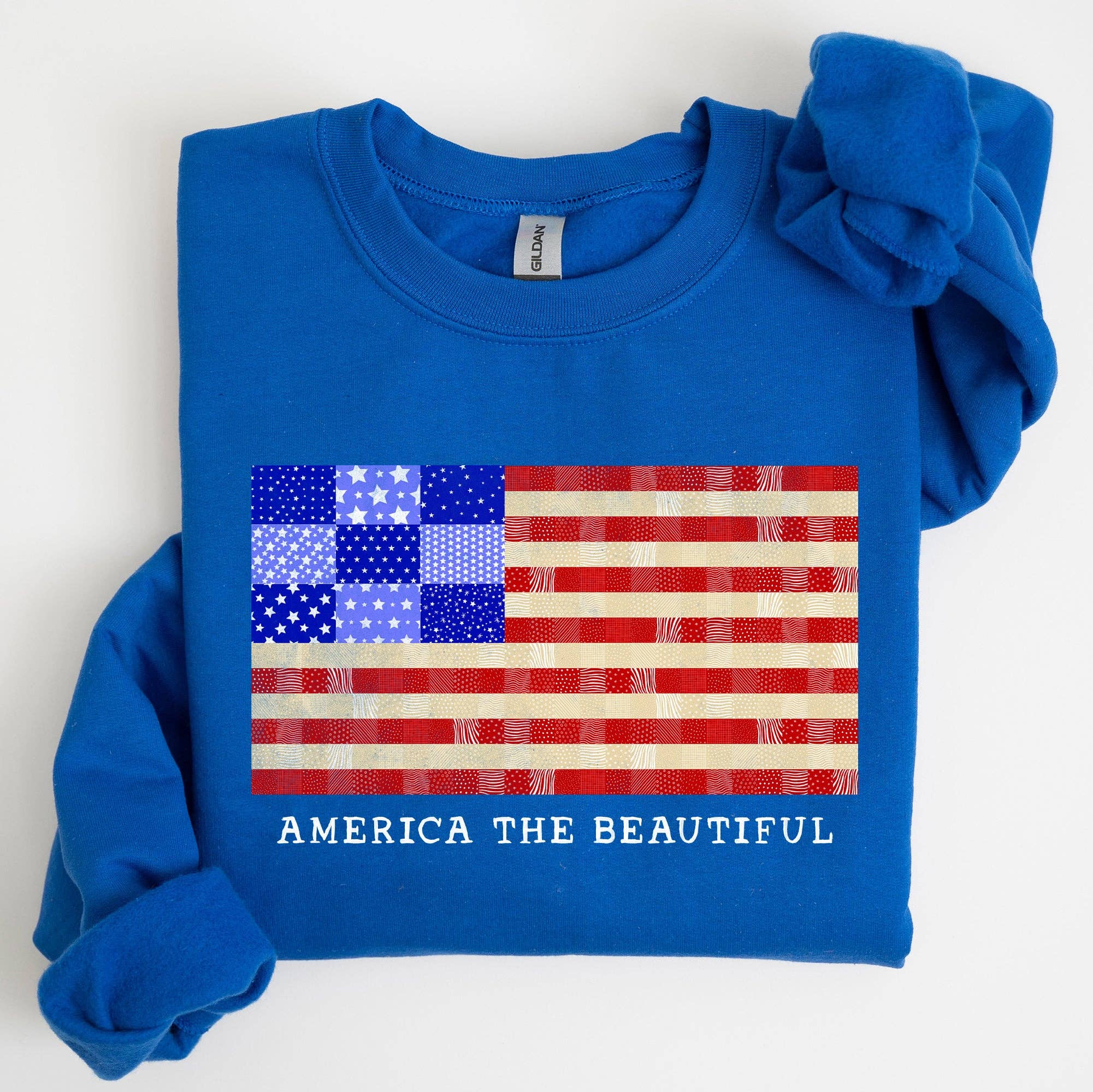 America the Beautiful, Quilt, Flag, Patriotic, Sweatshirt T-Shirts, Hoodie | PodTeesHub.com