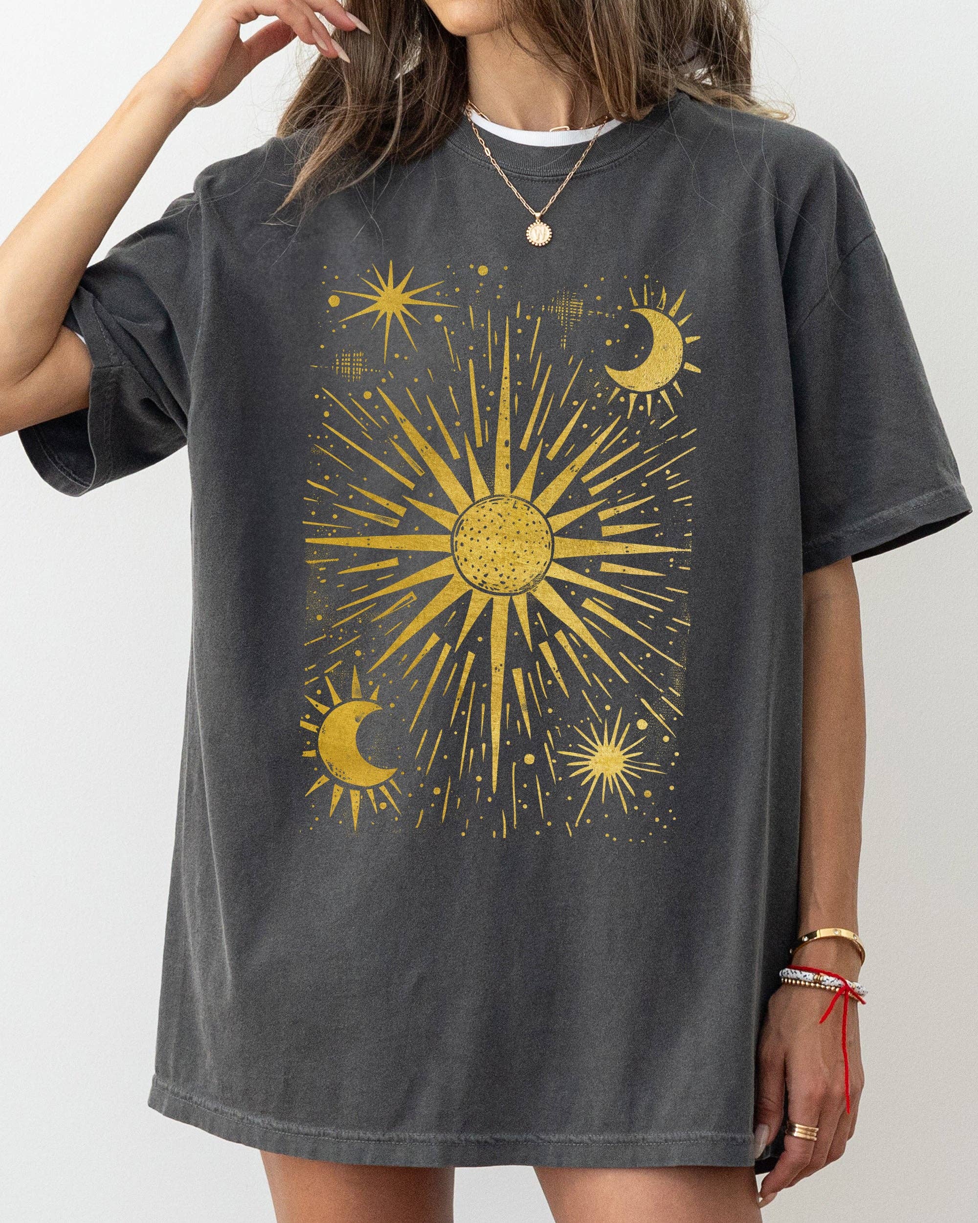 Celestial Stars, Moon, Mystical, Space Vintage Shirt Hoodie, Sweatshirt | PodTeesHub.com