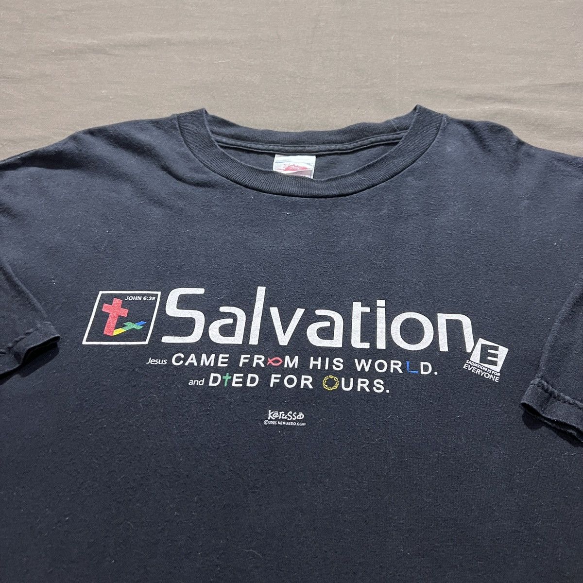 Vintage Y2k Salvation Jesus God Holy Bible Parody Tee Xl Hoodie, Sweatshirt | PodTeesHub.com