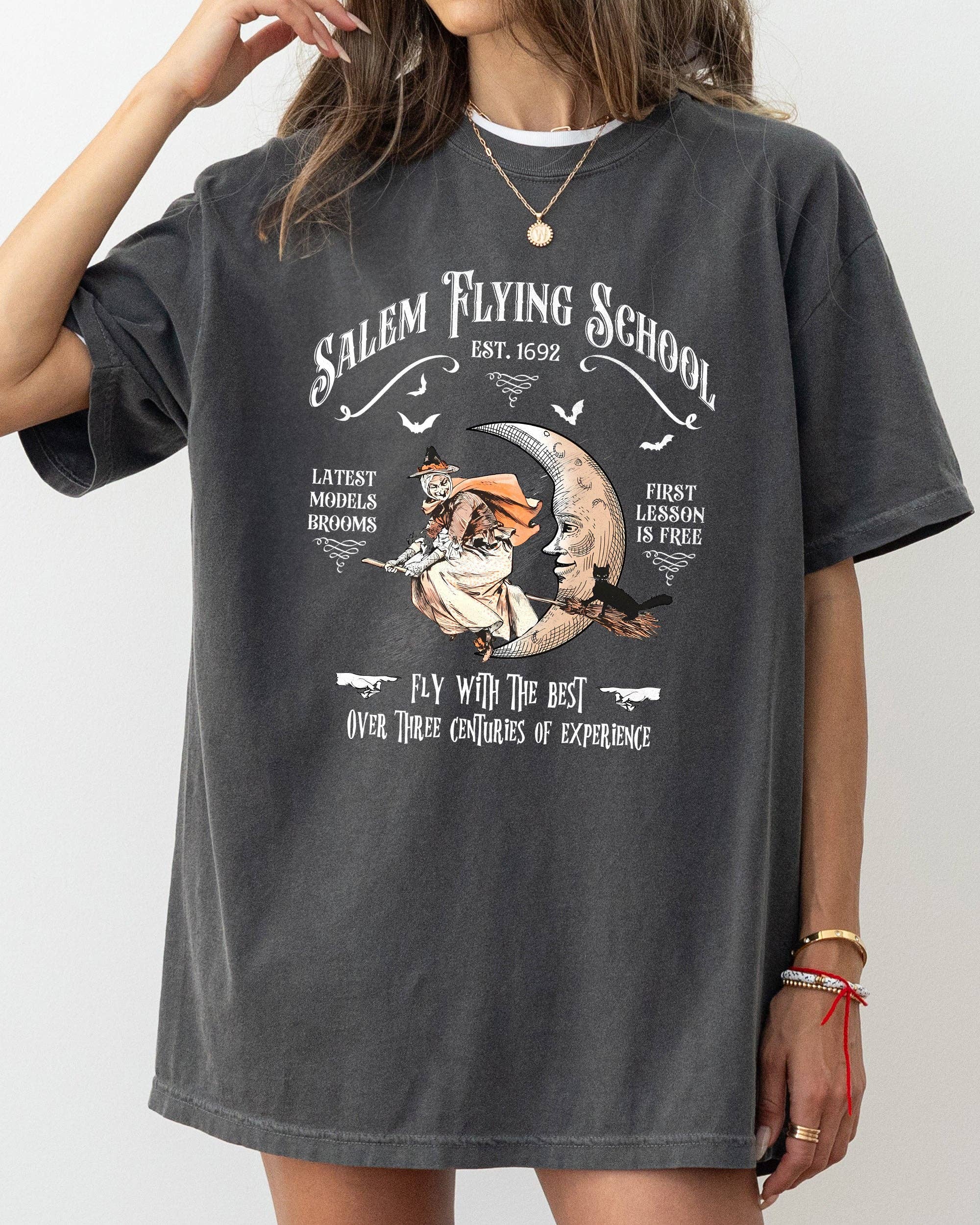 Salem, Flying School, Skeleton, Funny, Halloween T-Shirt Hoodie, Sweatshirt | PodTeesHub.com
