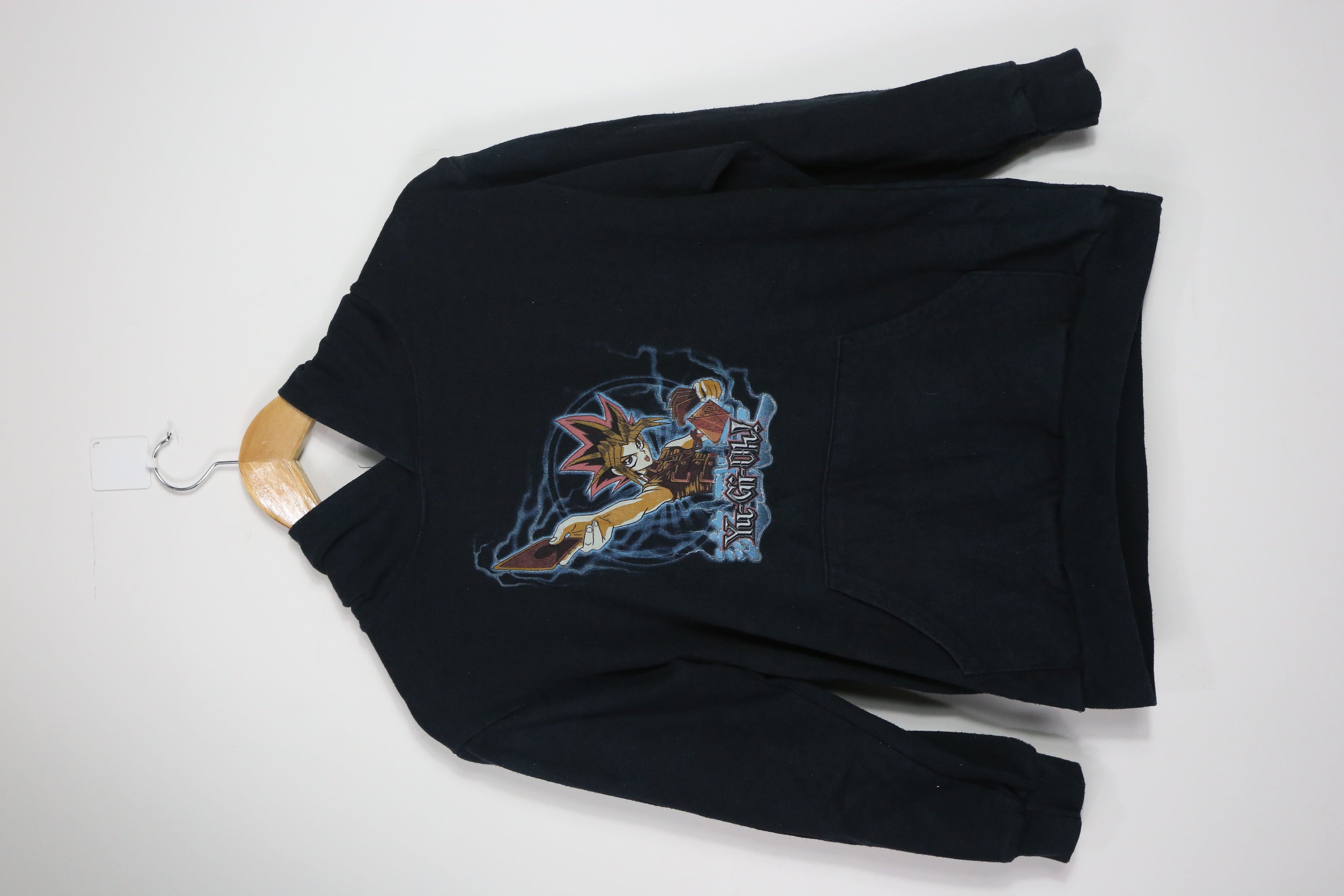 Japanese Brand Vintage 90s Yu Gi Oh Anime Cartoon Hoodie Kids L Sw75 T-Shirts, Sweatshirt | PodTeesHub.com