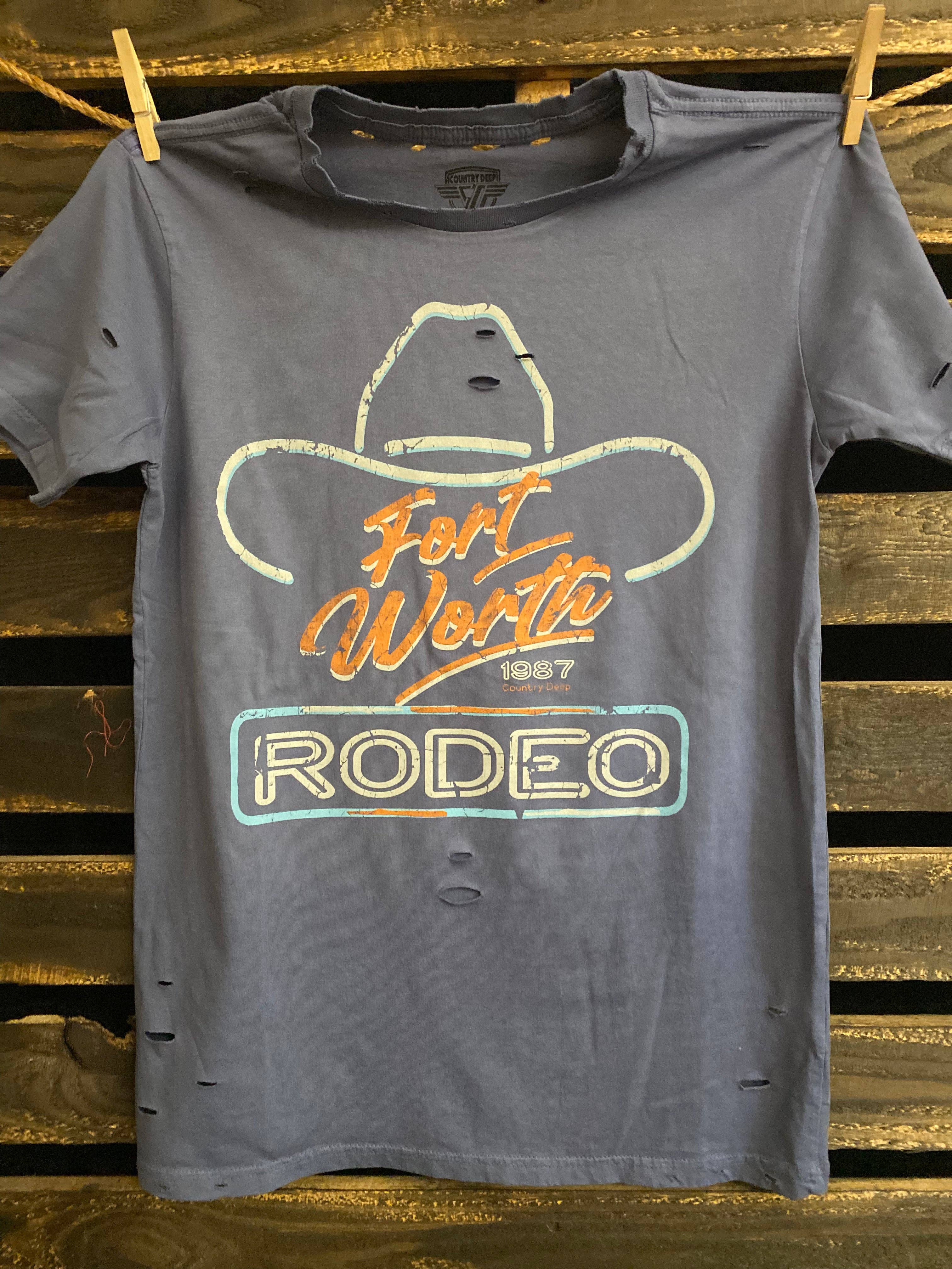 Fort Worth Rodeo 1987 Vintage  Distressed T-Shirt Hoodie, Sweatshirt | PodTeesHub.com