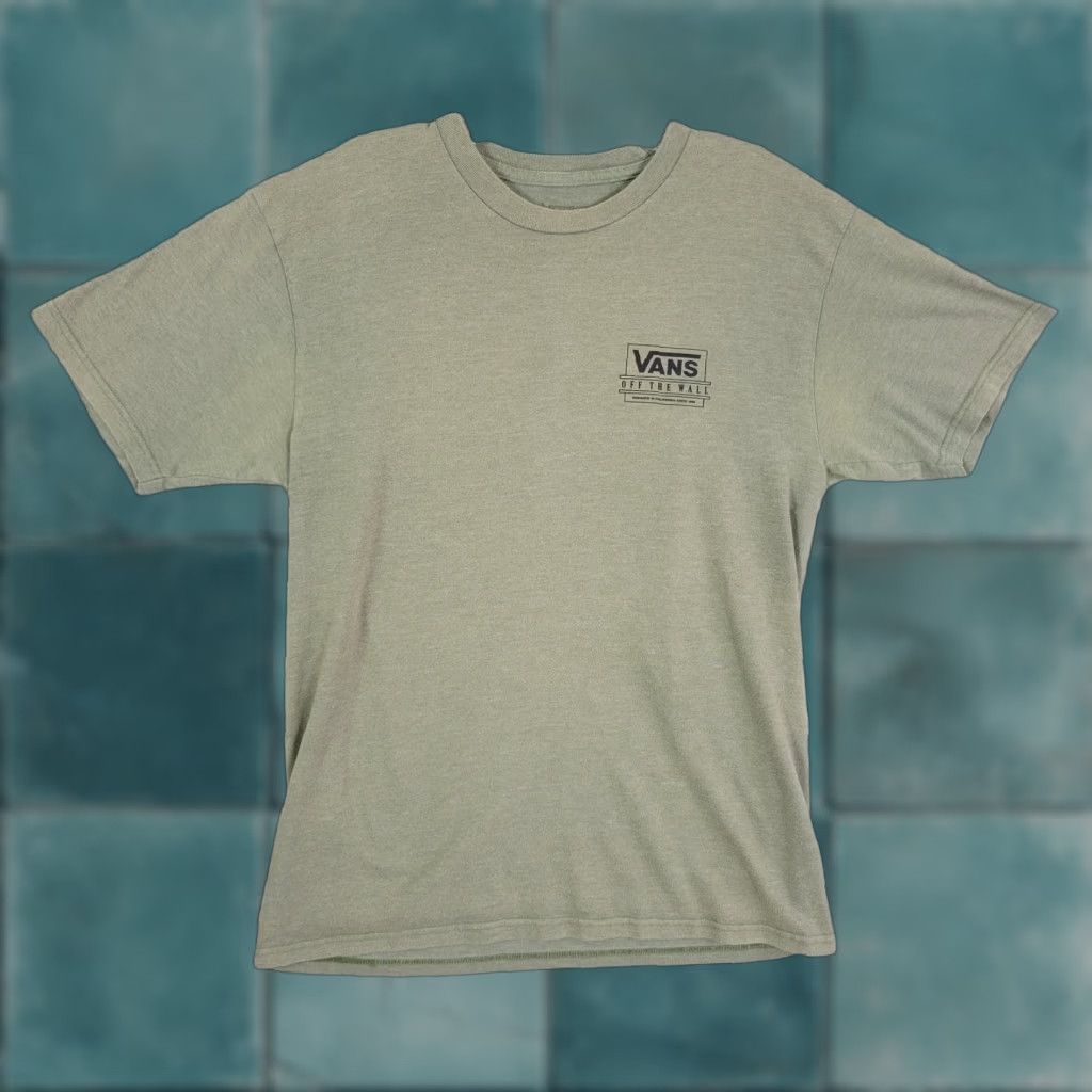 Vans T Shirt Mens Medium Green Off The Wall Classic Fit Skater Skateboard 1966 90s Retro Punk C Hoodie, Sweatshirt