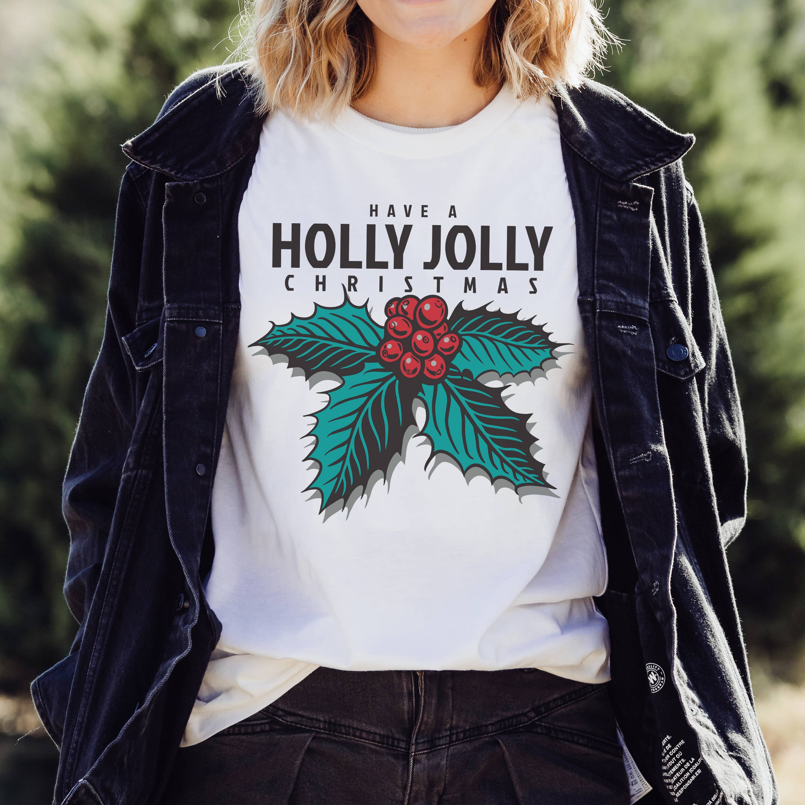 Holly Christmas Tee | Christmas | Sizes XS-2XL Hoodie, Sweatshirt | PodTeesHub.com