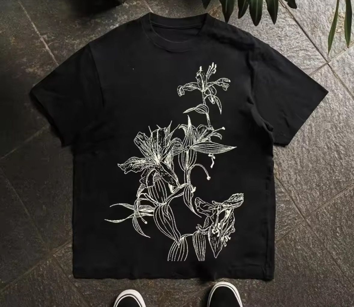 Other Streetwear Retro Anime Lily Flower Hip Hop T Shirt Tee Hoodie, Sweatshirt | PodTeesHub.com