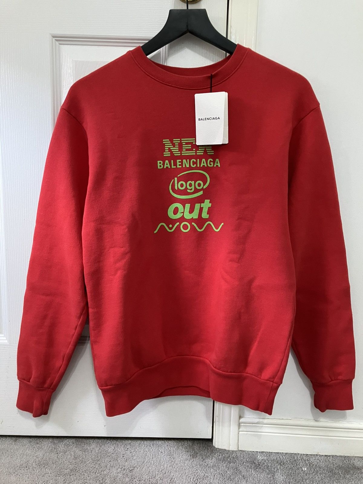 Balenciaga Sweatshirt Red 2018 New Balenciaga Logo Out T-Shirts, Hoodie | PodTeesHub.com
