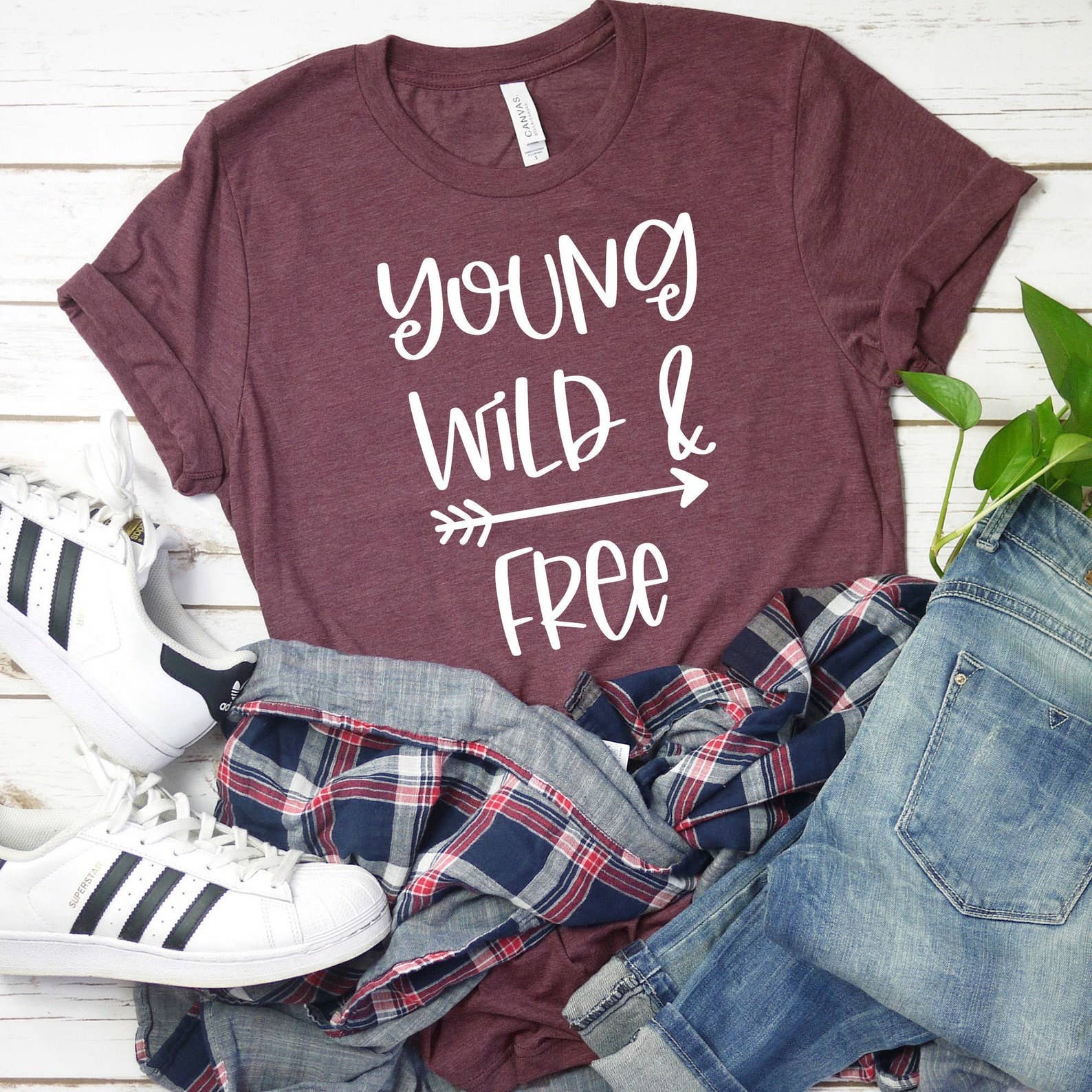 Young Wild and Free T-Shirt Hoodie, Sweatshirt | PodTeesHub.com