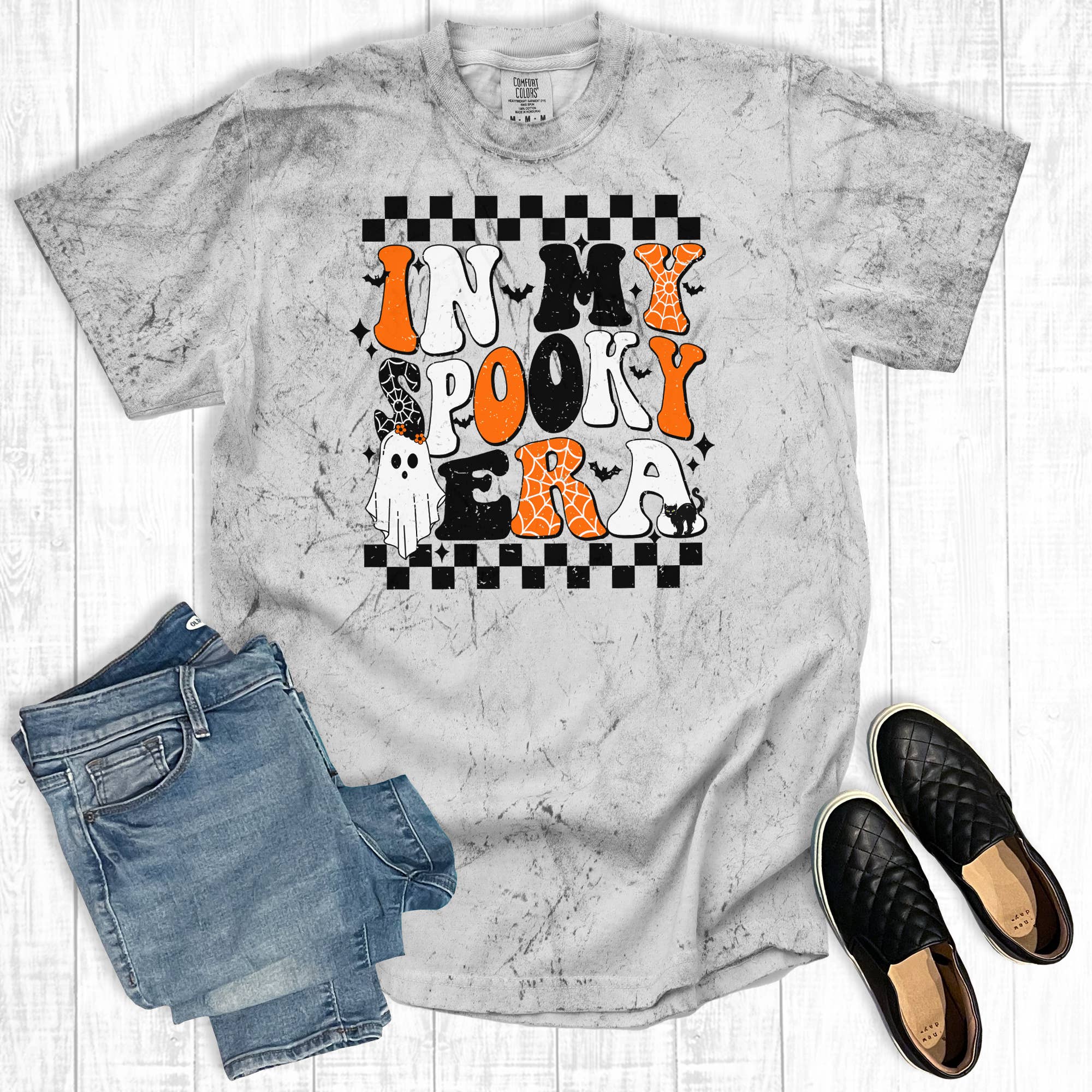 Retro Halloween in My Spooky Era Comfort Colors Graphic Tee Hoodie, Sweatshirt | PodTeesHub.com