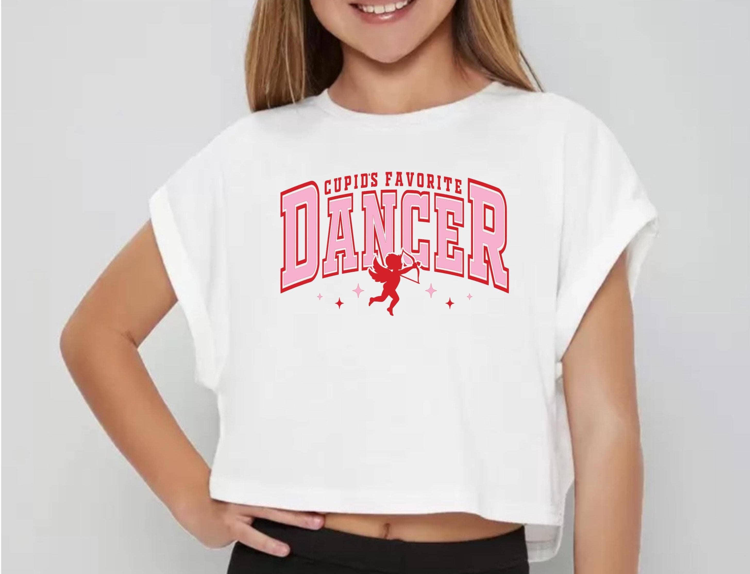 Cupid's Favorite Dancer Crop Shirt - Dance Team Gift Hoodie, Sweatshirt | PodTeesHub.com