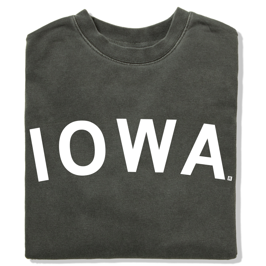 Iowa Curved Logo Crew Sweatshirt T-Shirts, Hoodie | PodTeesHub.com
