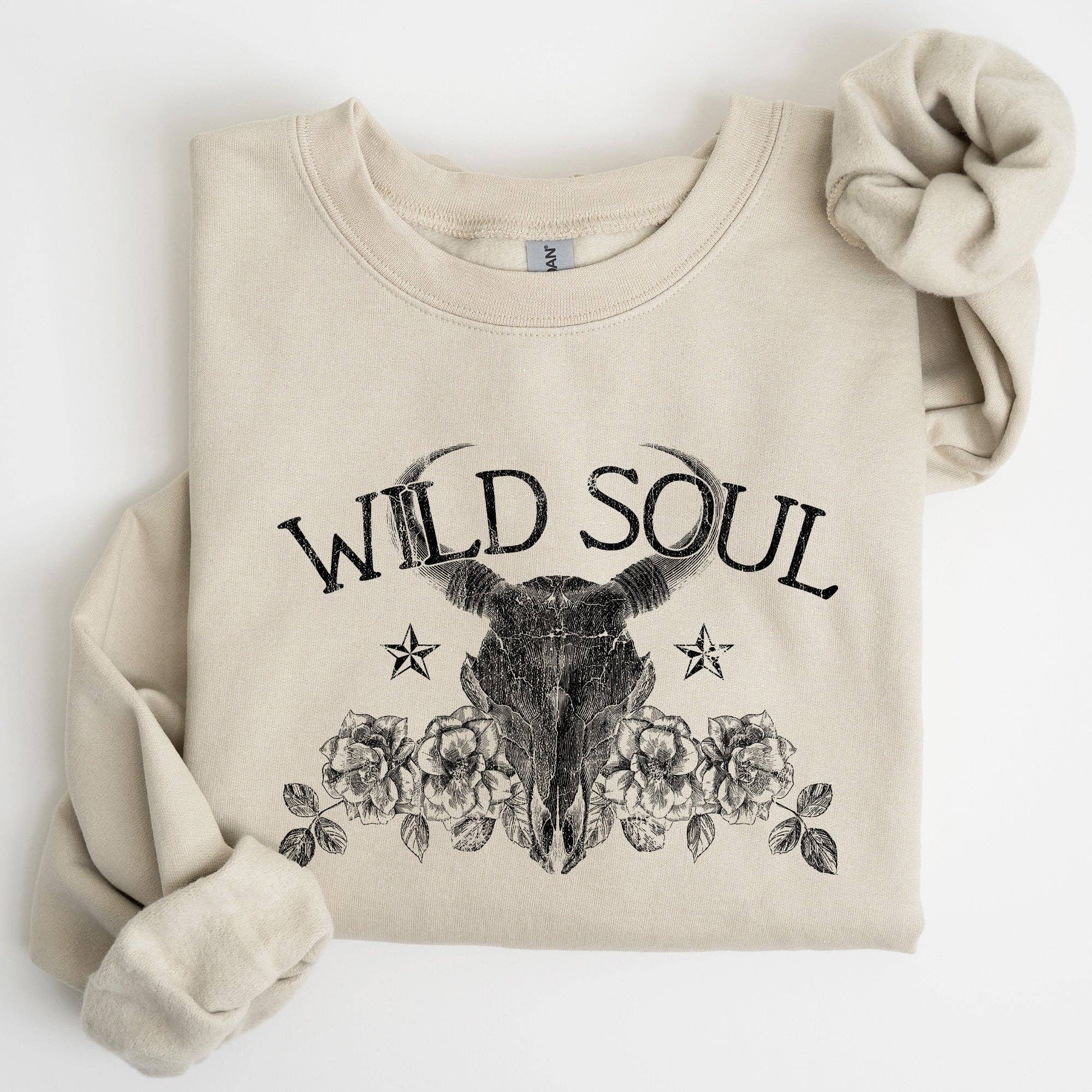Wild Soul, Cowboy, Skull, Roses, Country, Cowgirl Sweatshirt T-Shirts, Hoodie | PodTeesHub.com