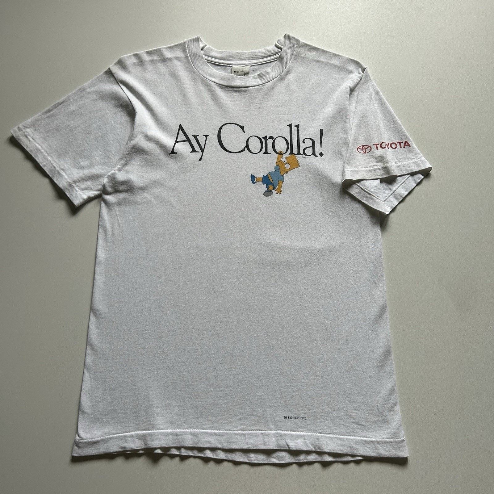 The Simpsons X Vintage Vintage 90s Bart Simpson Ay Corolla Toyota T Shirt Medium Hoodie, Sweatshirt | PodTeesHub.com