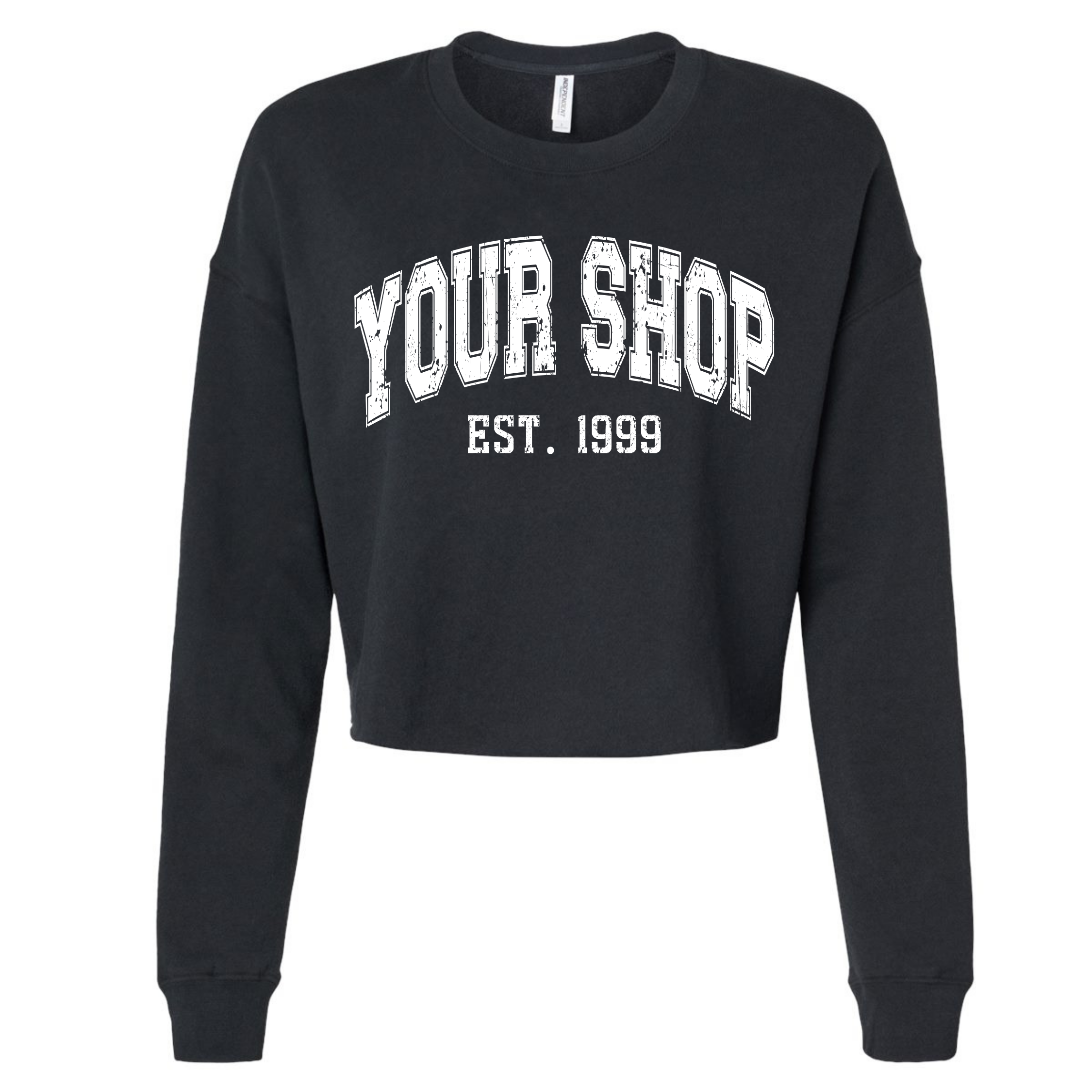 Custom Branded Logo Athletic Cropped Crewneck Sweatshirt T-Shirts, Hoodie | PodTeesHub.com