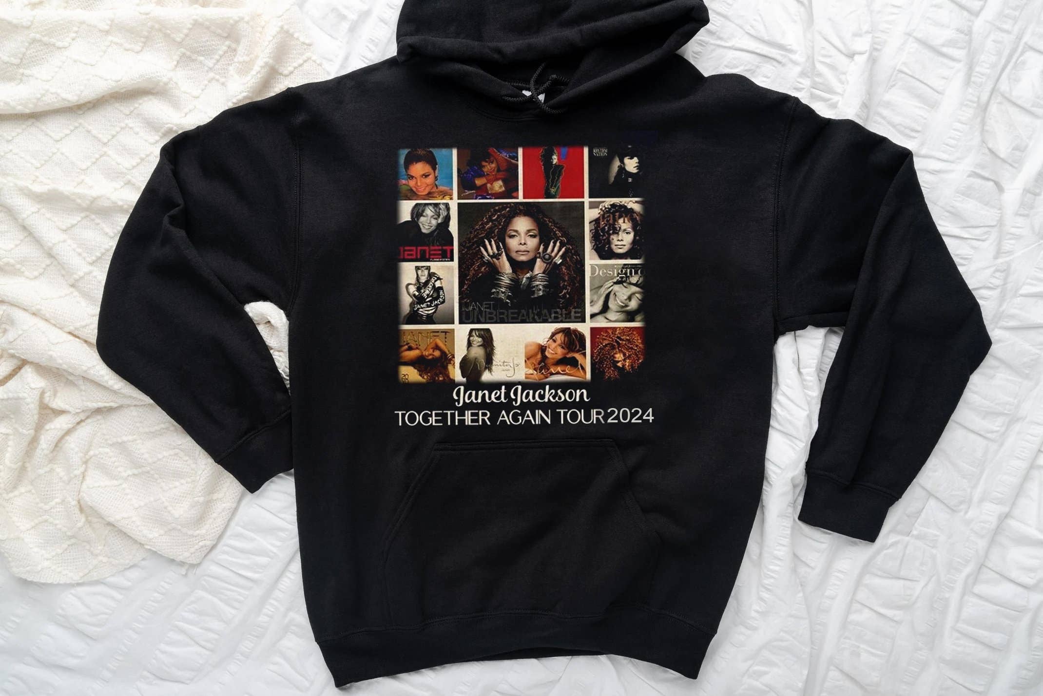 Janet Jackson Together Again Tour 2024 Album Collage Hoodie T-Shirts, Sweatshirt | PodTeesHub.com