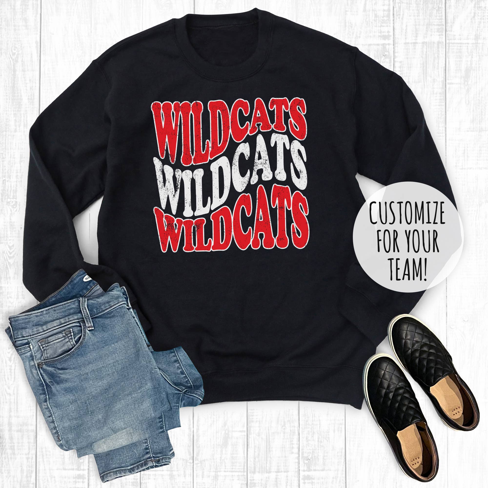 Custom Spirit Wear Retro Mascot Name Sweatshirt T-Shirts, Hoodie | PodTeesHub.com