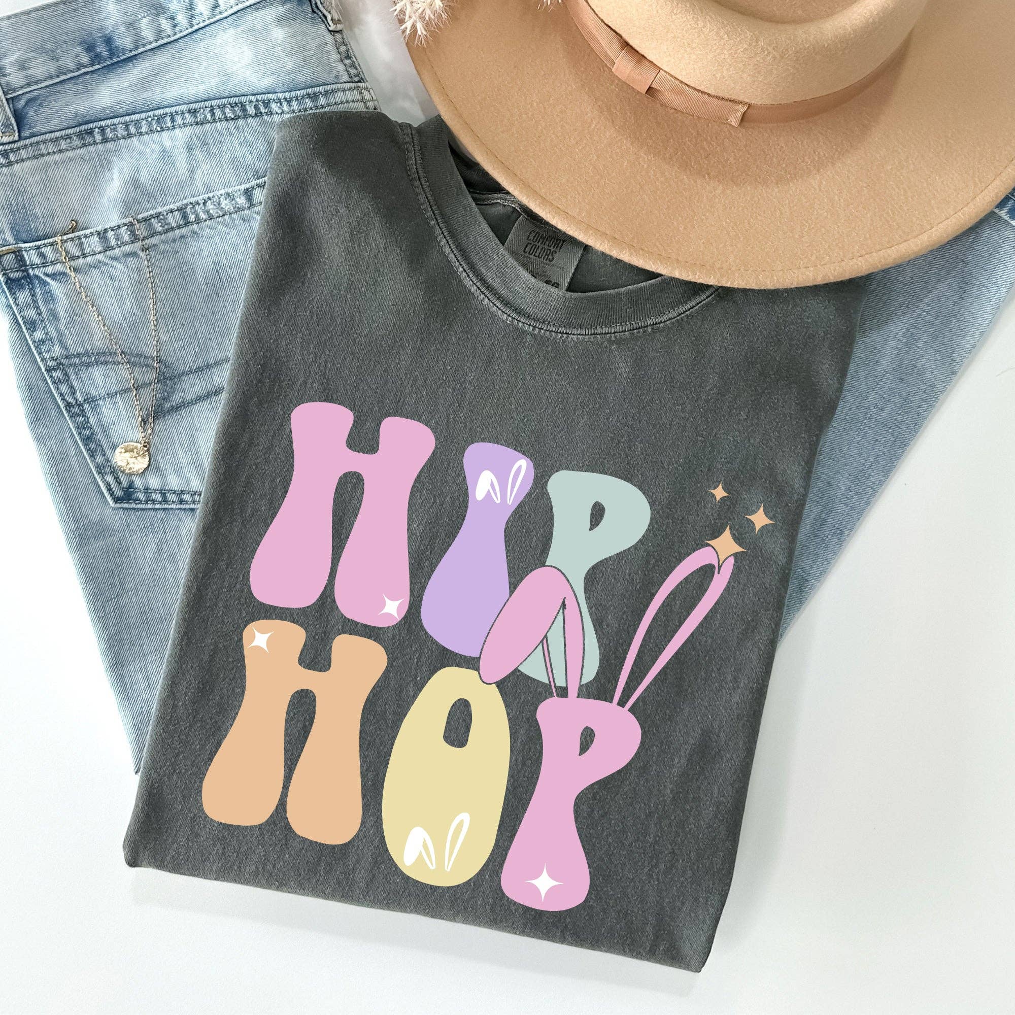 Hip Hop, Retro Easter, Bunny, Rabbit Comfort Colors Tshirt Hoodie, Sweatshirt | PodTeesHub.com