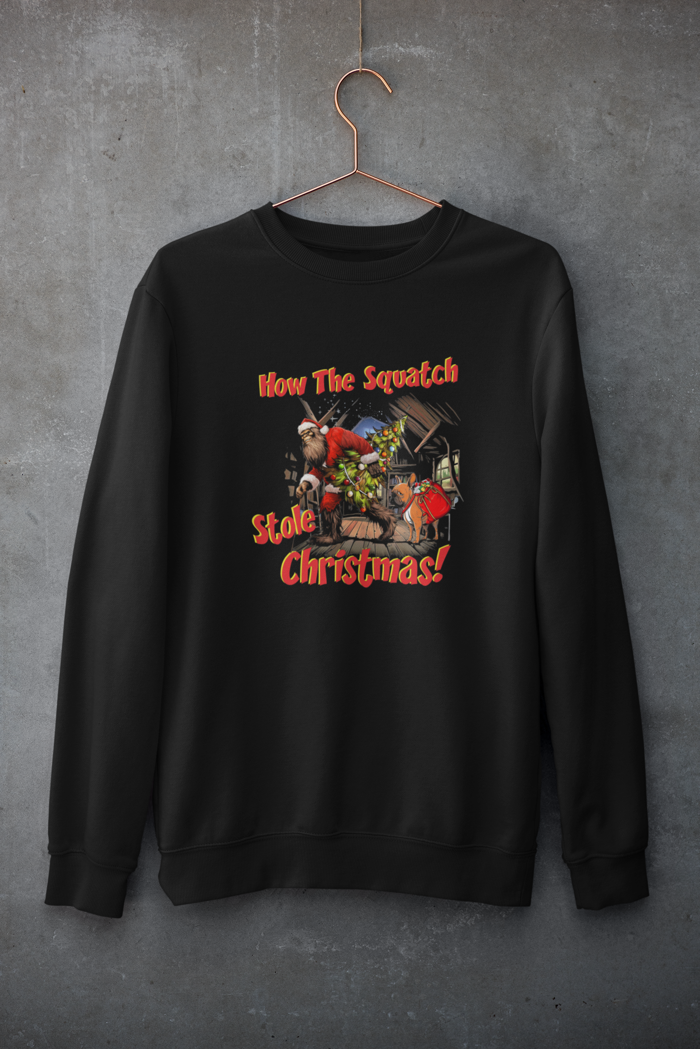 How the Squatch Stole Christmas Sweatshirt (Black) T-Shirts, Hoodie | PodTeesHub.com