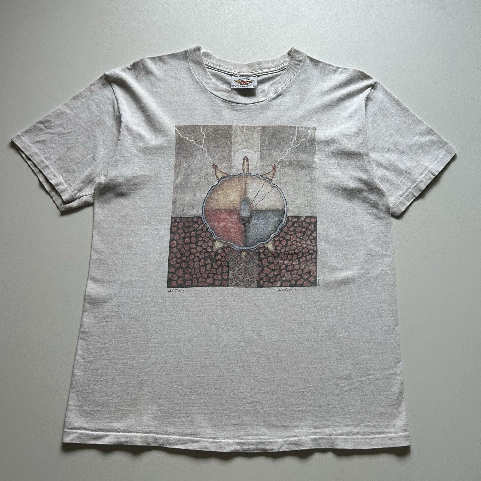 Vintage 90s Turtle Large Made Usa Animal Art Rare T-Shirts, Hoodie, Sweatshirt