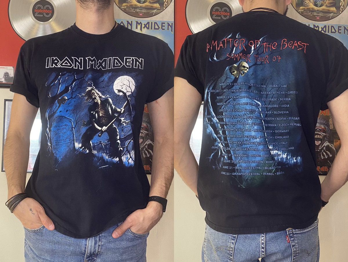 Iron Maiden X Vintage 2007 Rare Back Iron Maiden Tour Shirt Hoodie, Sweatshirt | PodTeesHub.com