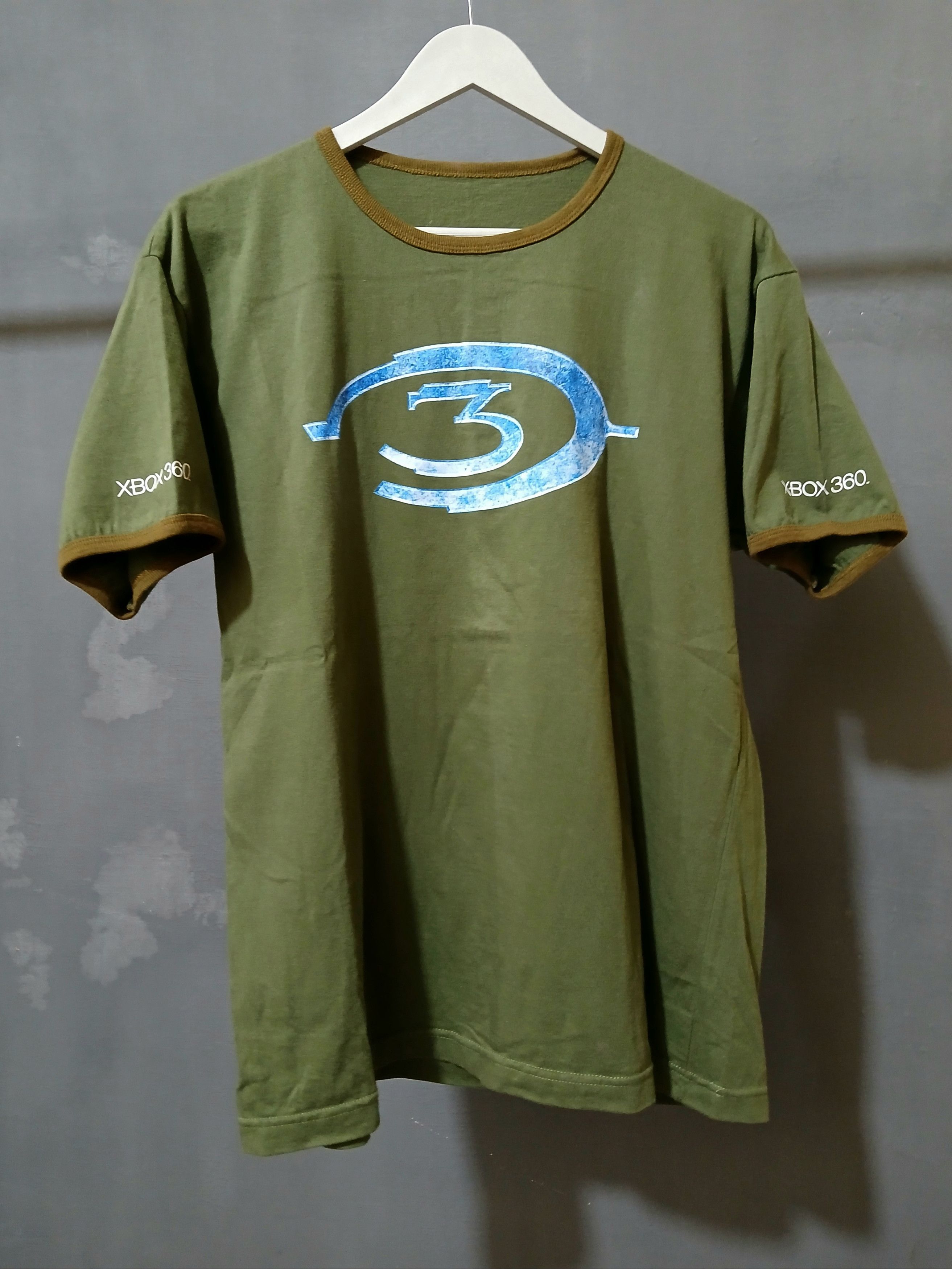 Halo Ringer Tee Game Vintage Halo 3 Finish The Fight Xbox 360 Hoodie, Sweatshirt | PodTeesHub.com