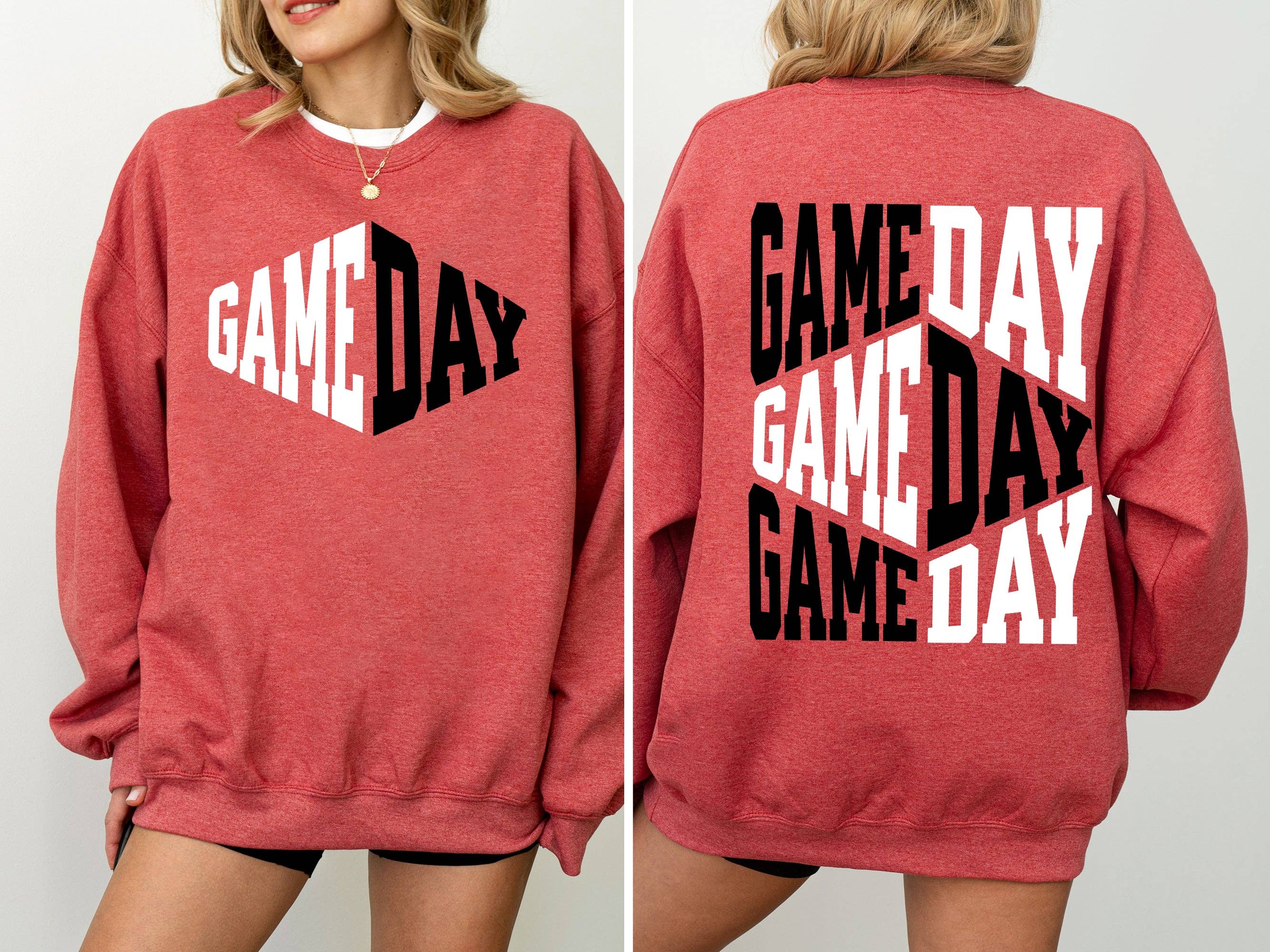 Game Day Front and Back  Football Sports Tailgate Sweatshirt T-Shirts, Hoodie | PodTeesHub.com