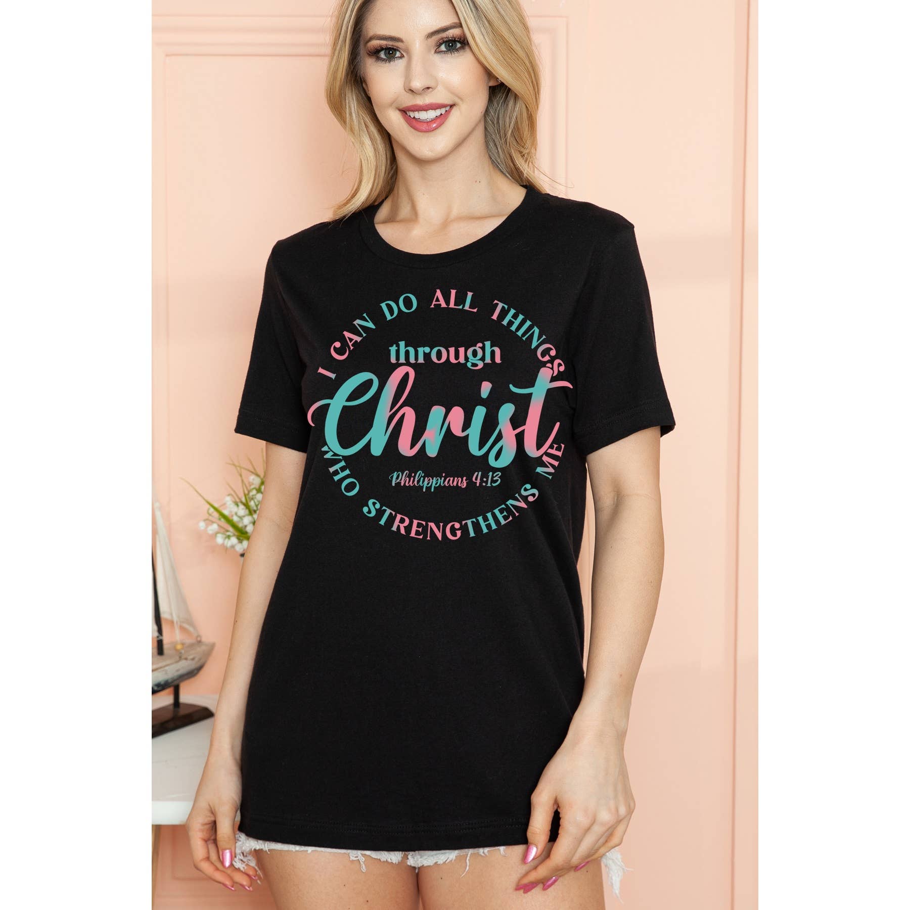 Christ Philippians 4 13 Short Sleeve Tee Hoodie, Sweatshirt | PodTeesHub.com