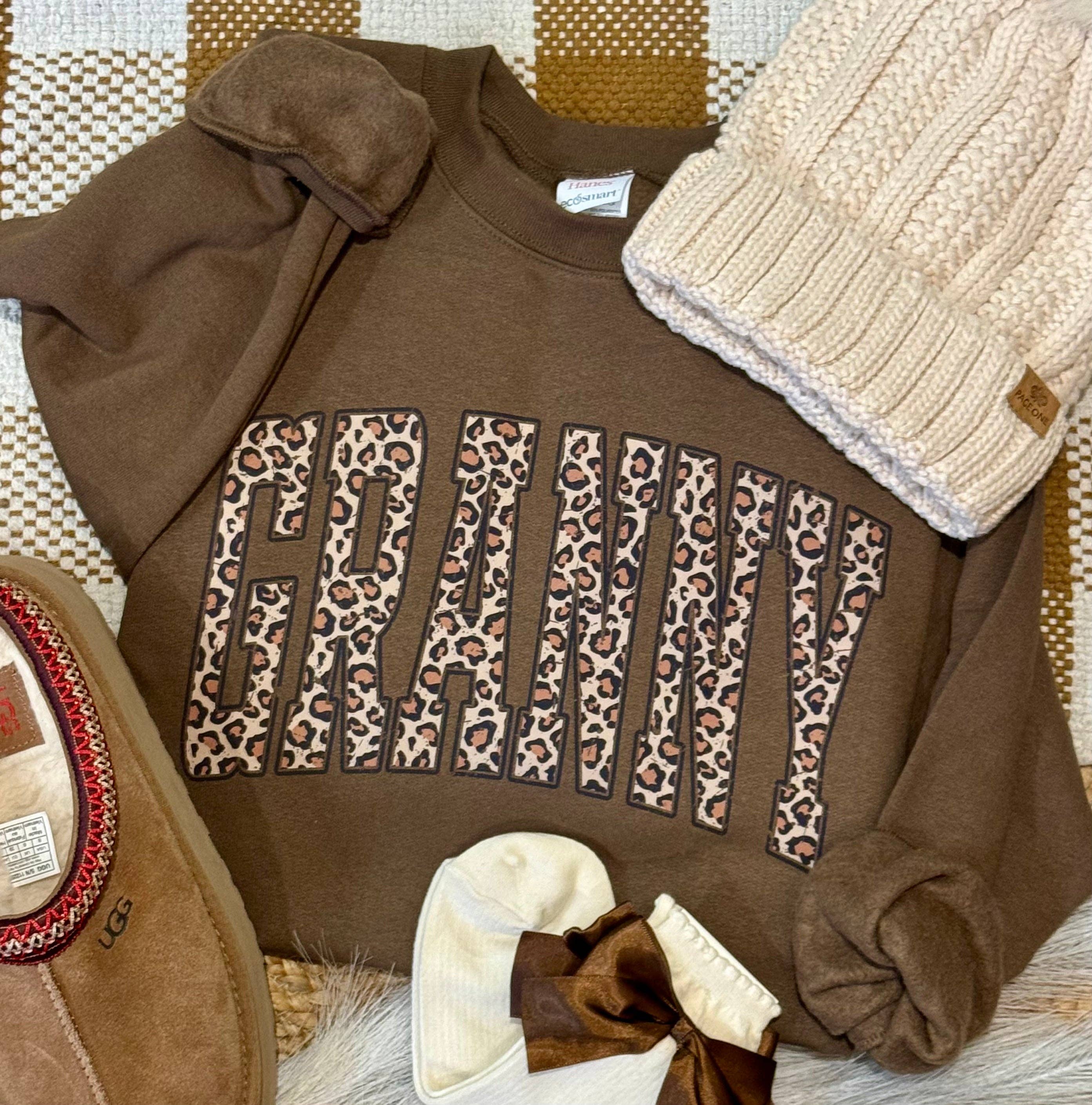 Granny Leopard Name Sweatshirt T-Shirts, Hoodie | PodTeesHub.com