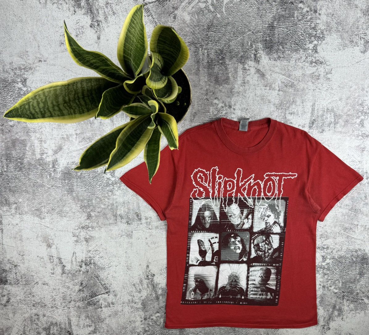 Band Tees Vintage 90s Slipknot Medium Rock Tour Rap Faded Merch Red Devil Band Tee T Shirt Hoodie, Sweatshirt