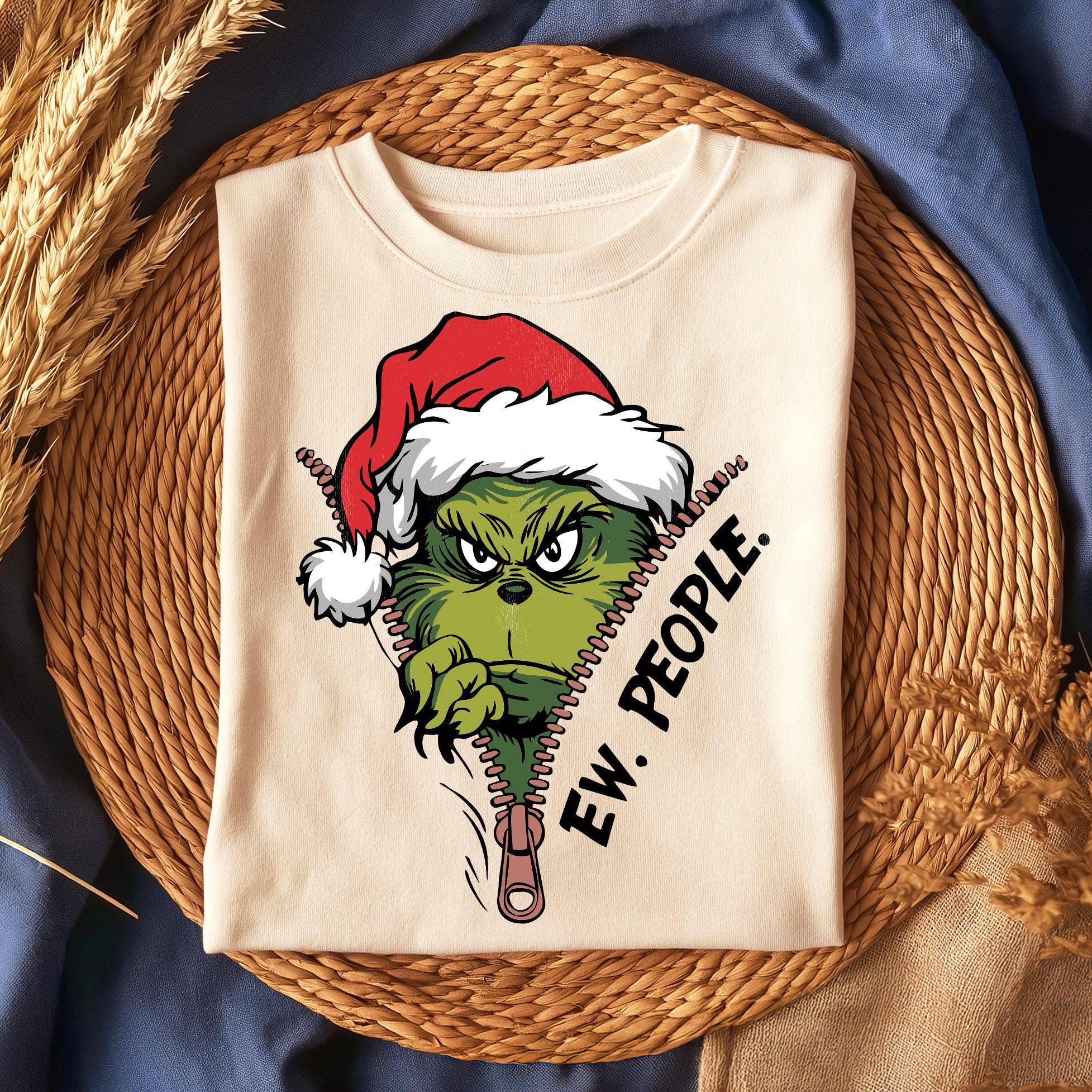Grinchy Cartoon Retro Christmas Ew People Tshirt Hoodie, Sweatshirt | PodTeesHub.com