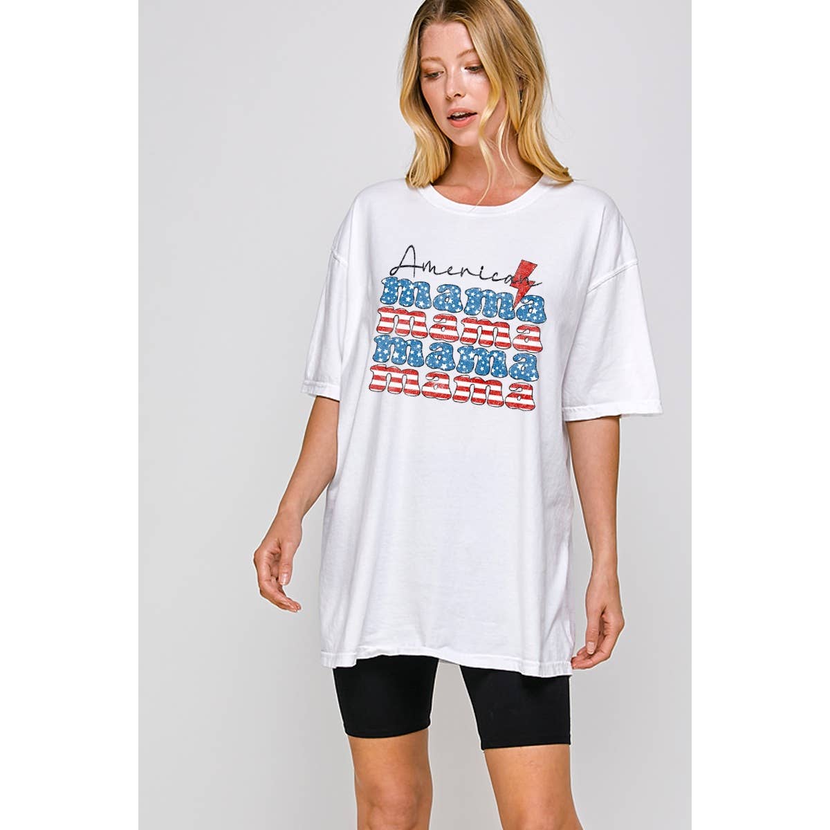 America Mama Vintage   Graphic  Oversized Tee Hoodie, Sweatshirt | PodTeesHub.com