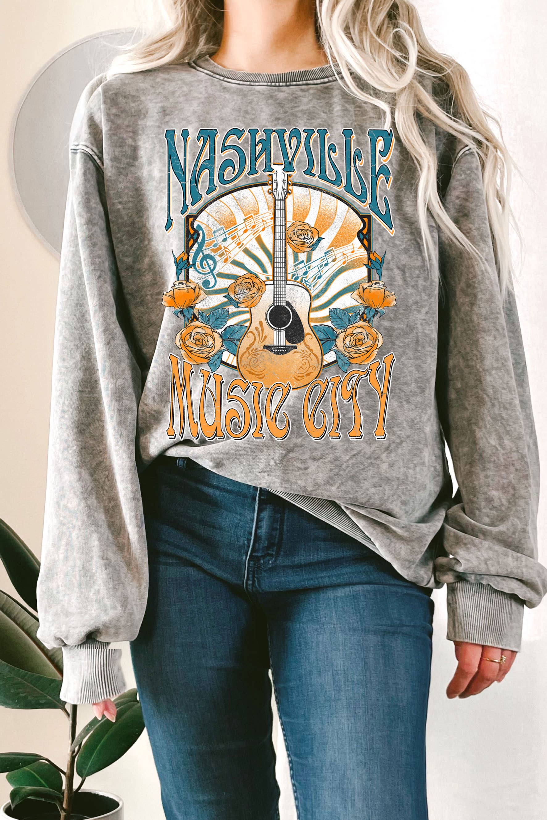 Nashville Music City Mineral Graphix Terry Sweatshirt T-Shirts, Hoodie | PodTeesHub.com