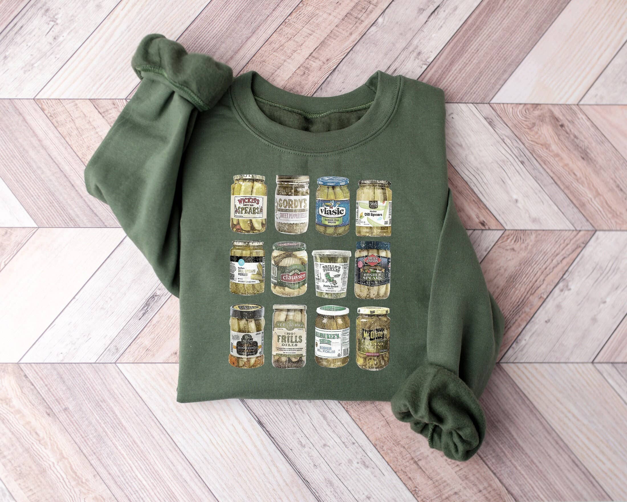 Canned Pickles Sweatshirt Pickle Shirt Viral Pickle Hoodie | PodTeesHub.com