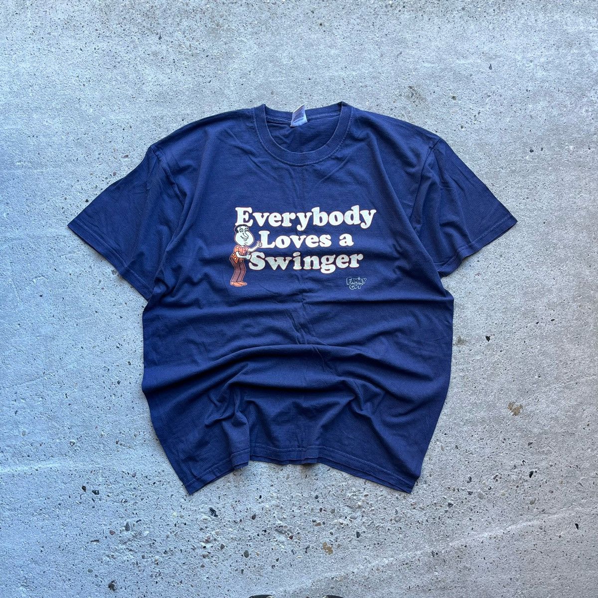 Vintage Family Guy Everybody Loves Swinger Vintage Navy Tshirt L Hoodie, Sweatshirt | PodTeesHub.com
