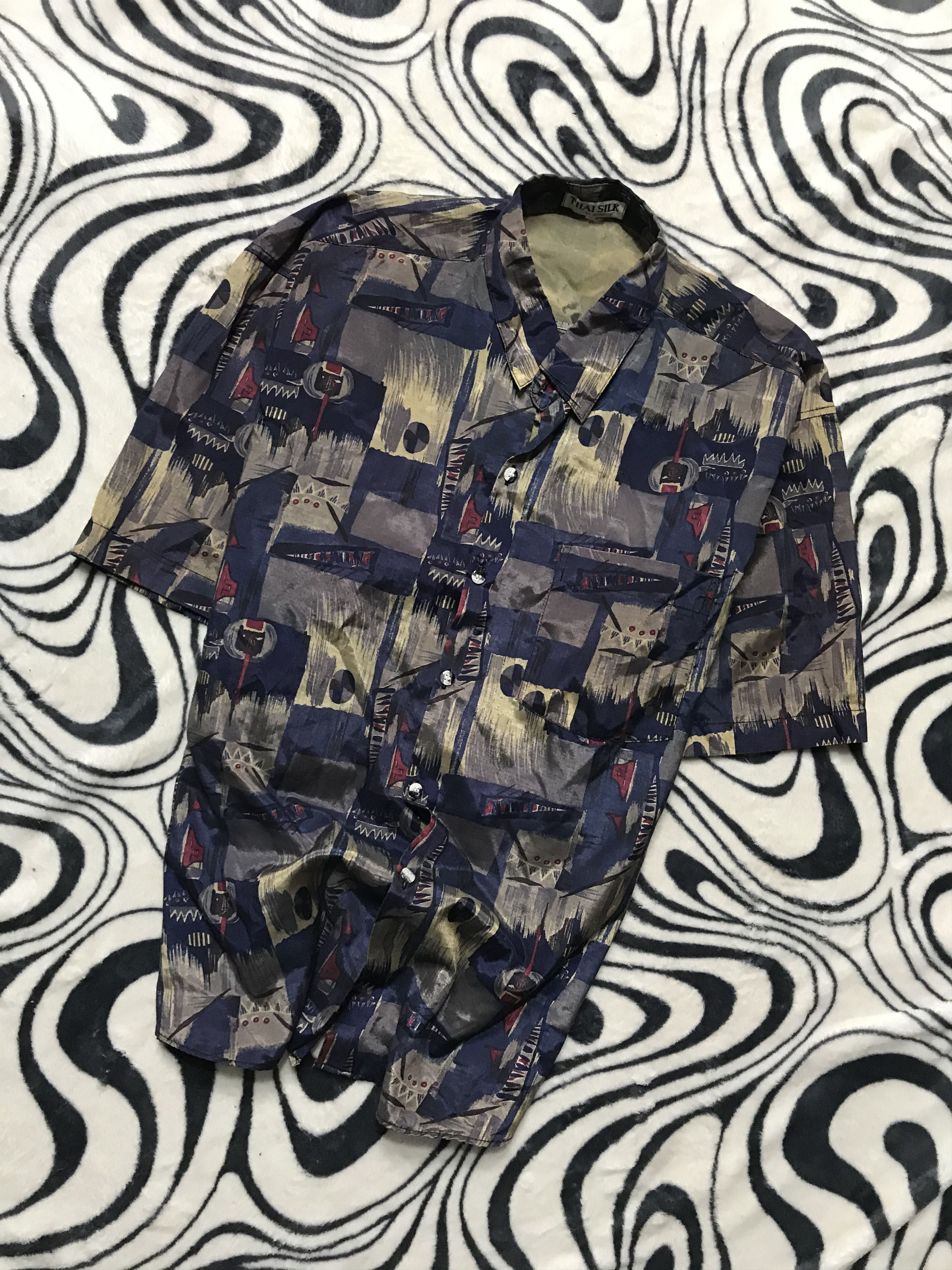 Vintage Hawaiian Silk Shirt Full Printed Hoodie, Sweatshirt | PodTeesHub.com