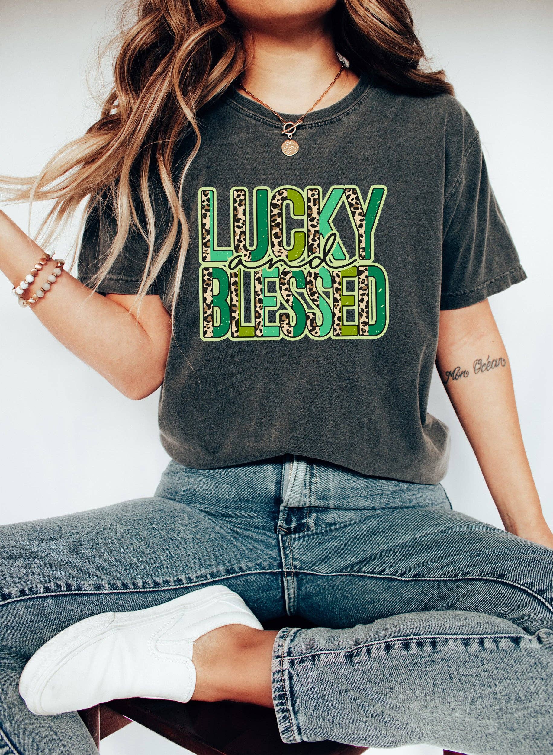 Lucky and Blessed T-Shirt Hoodie, Sweatshirt | PodTeesHub.com