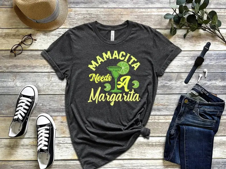 Mamacita Needs A Margarita T-Shirt Hoodie, Sweatshirt | PodTeesHub.com