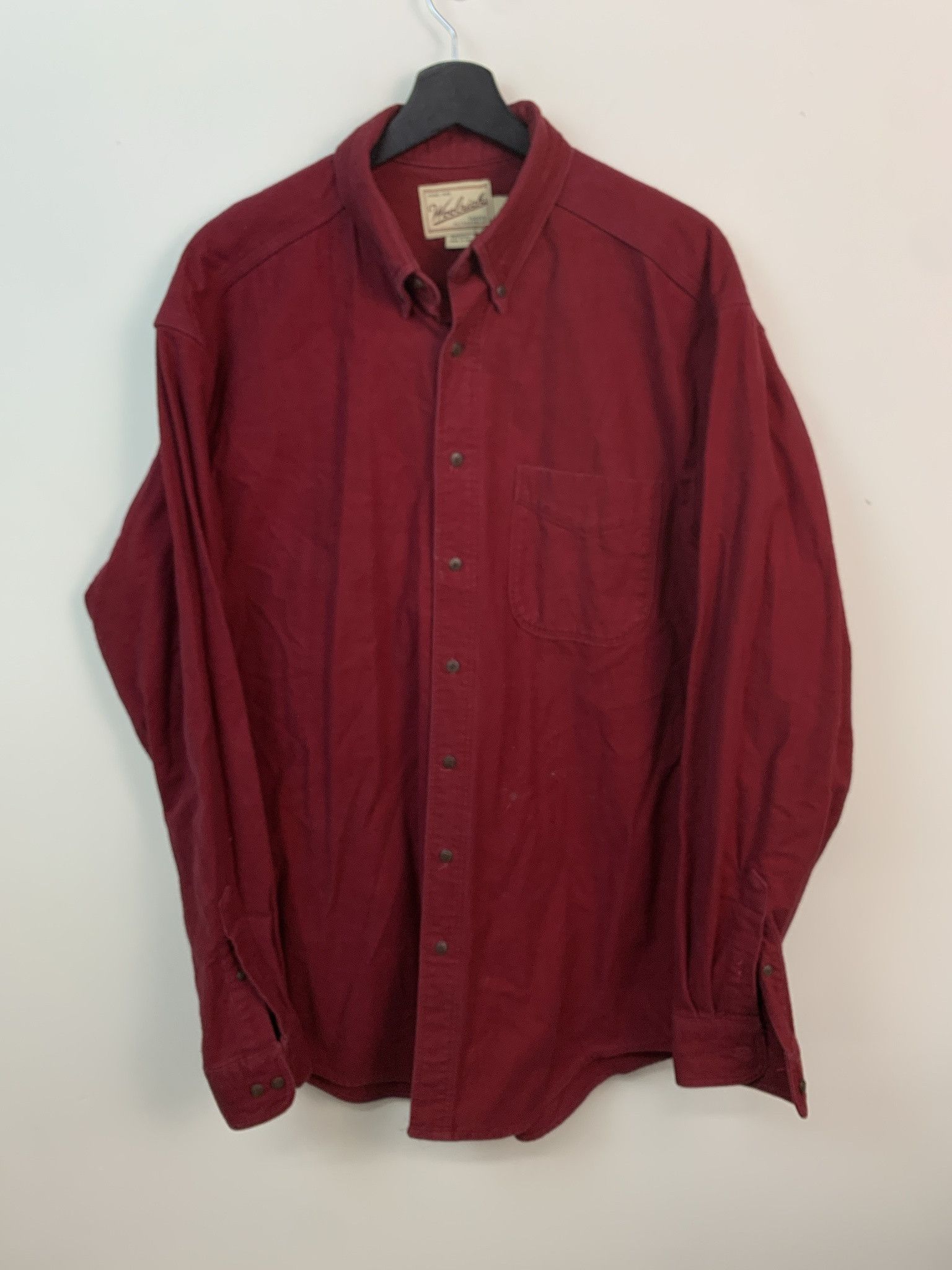 Woolrich Woolen Mills Vintage Flannel 1990s Woolrich Red Chamois Thick Flannel Siez L Long T-Shirts, Hoodie, Sweatshirt