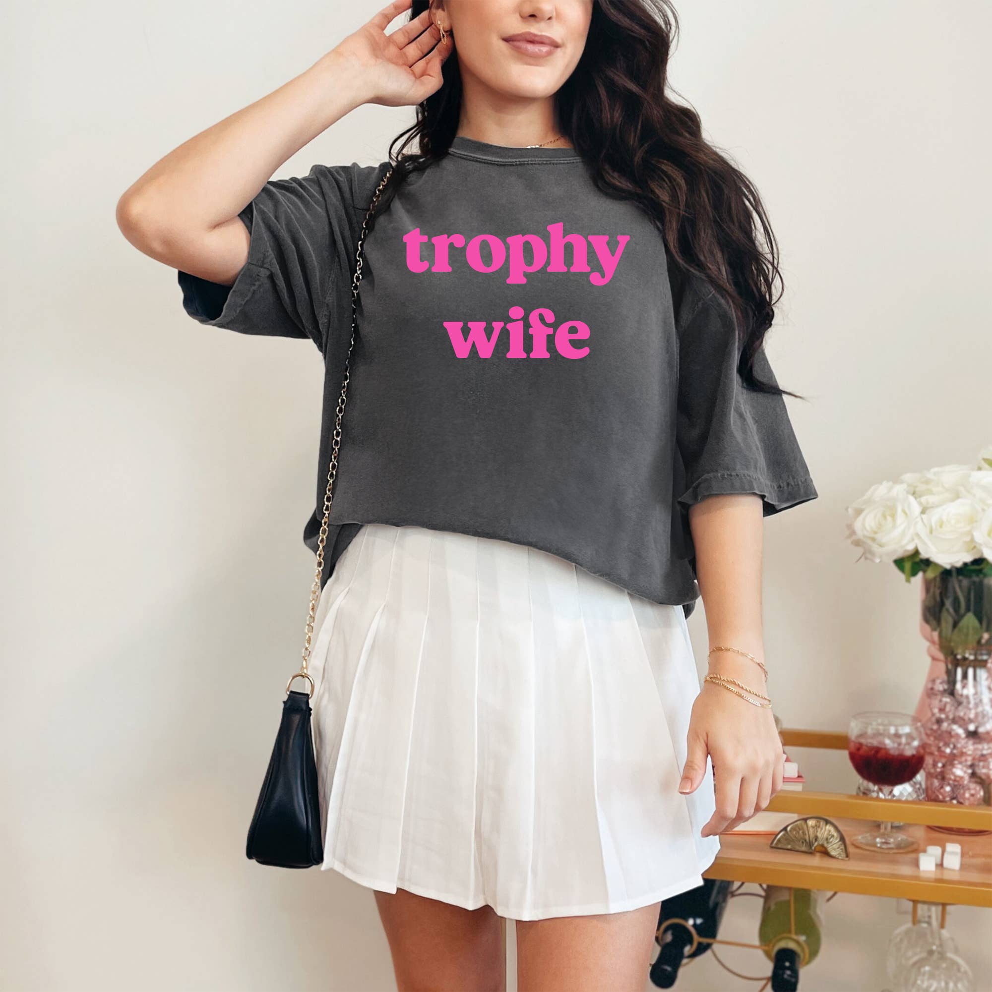 Trophy Wife Graphic Tee, Graphic Shirt, Funny, Trophy Wife Hoodie, Sweatshirt | PodTeesHub.com