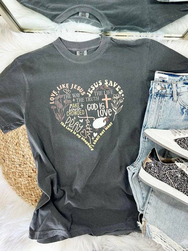 Jesus Inspirational Heart Collage Tee Hoodie, Sweatshirt | PodTeesHub.com