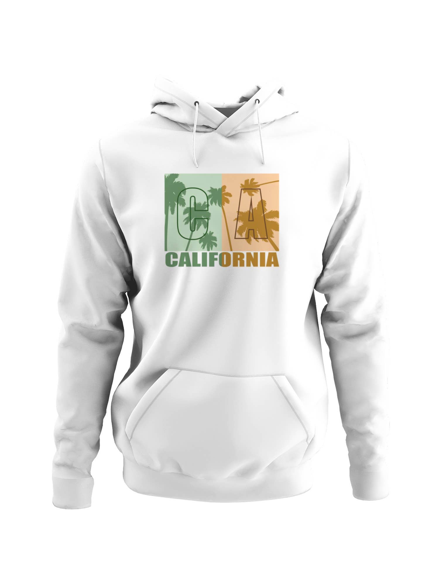 California Palm Tree Art Men's Hoodie T-Shirts, Sweatshirt | PodTeesHub.com