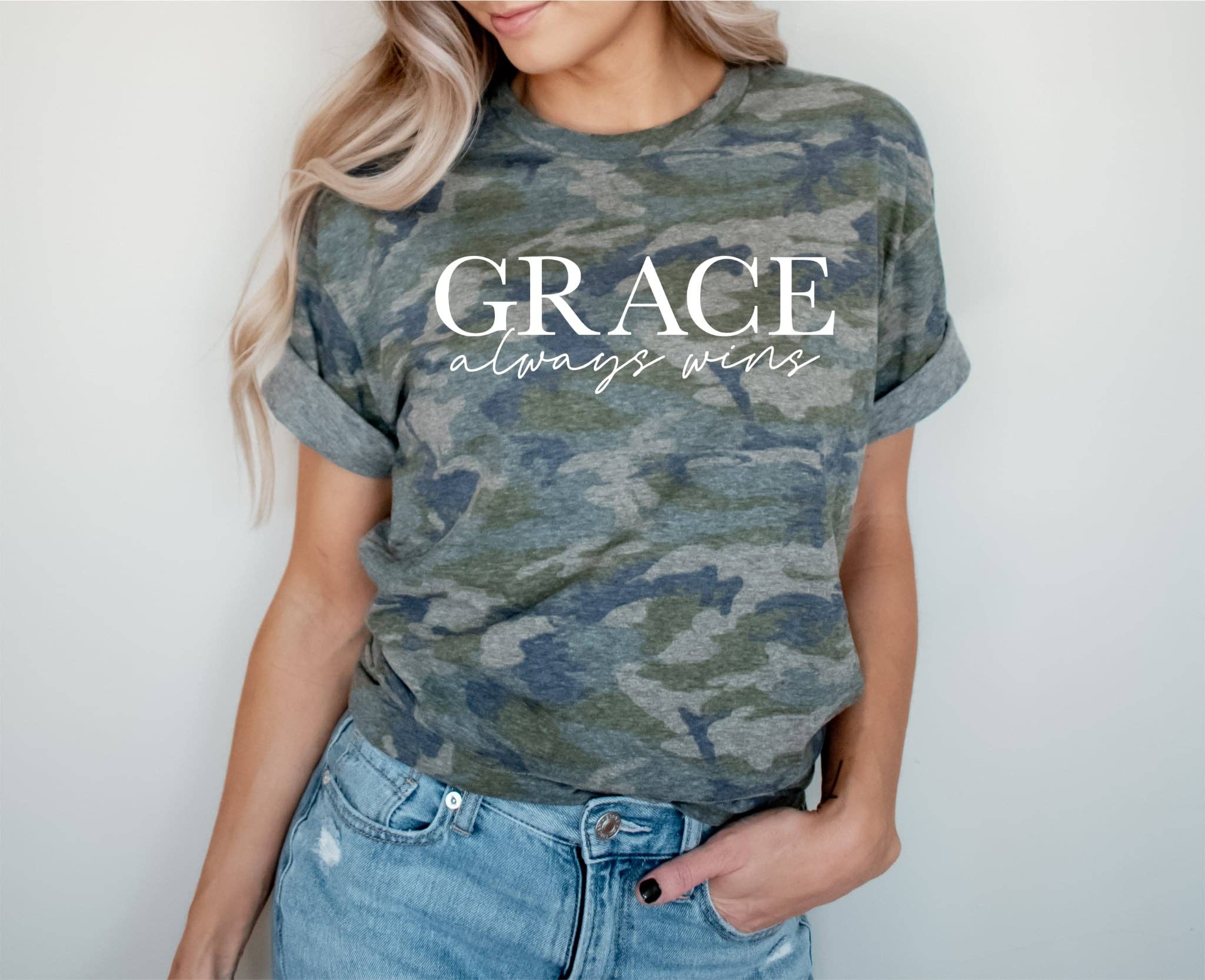 New Christian Grace Upon Grace Camo Graphic Tee  Free Ship Hoodie, Sweatshirt | PodTeesHub.com