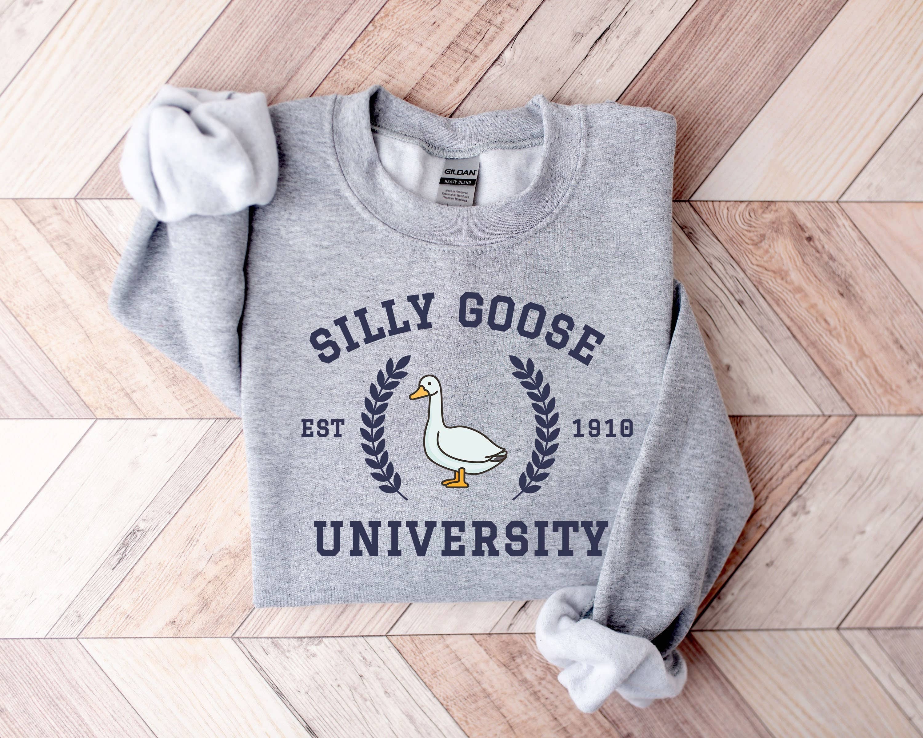 Silly Goose University Crewneck Unisex Funny Sweatshirt T-Shirts, Hoodie | PodTeesHub.com