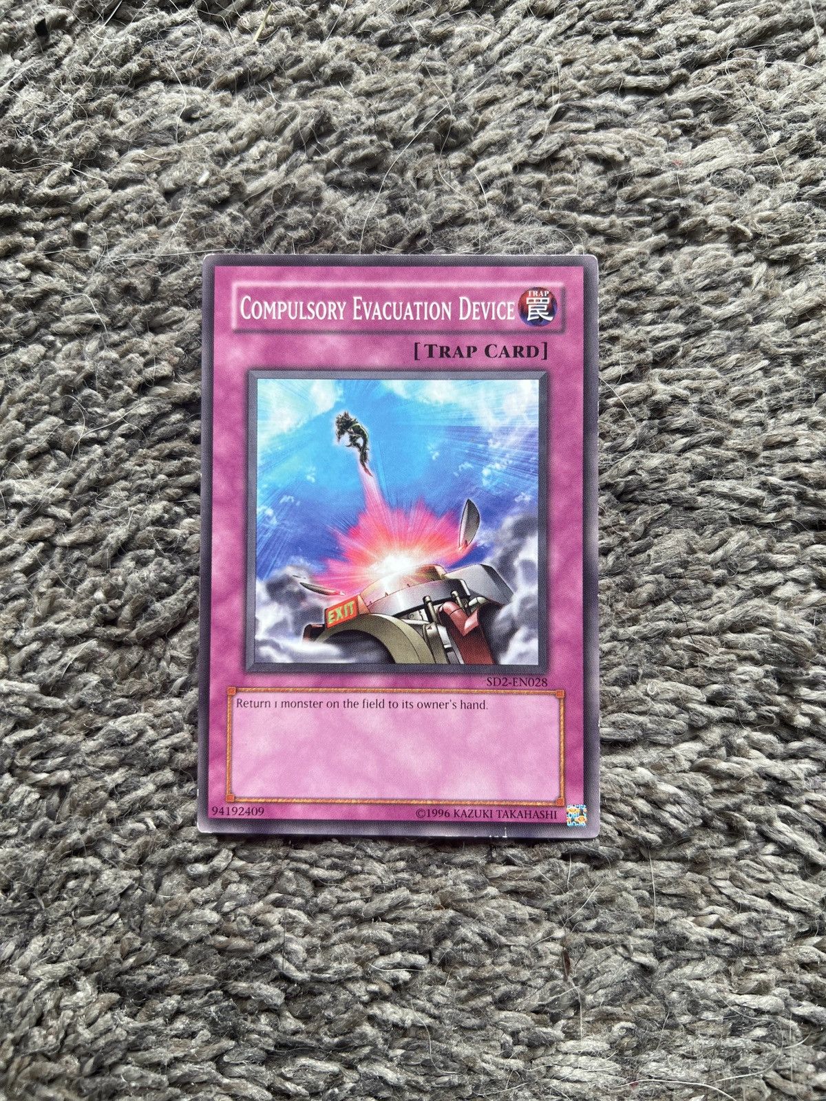 Vintage 1996 Konami Yu Gi Oh Compulsory Evacuation Device Card T-Shirts, Hoodie, Sweatshirt