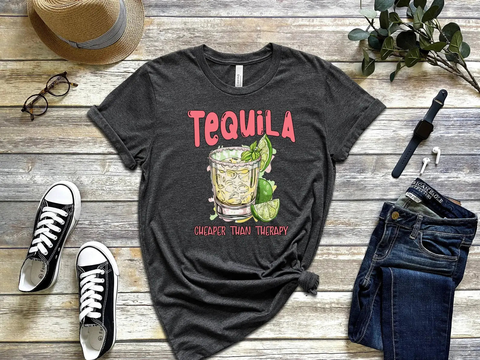 Tequila Cheaper Than Therapy T-Shirt Hoodie, Sweatshirt | PodTeesHub.com
