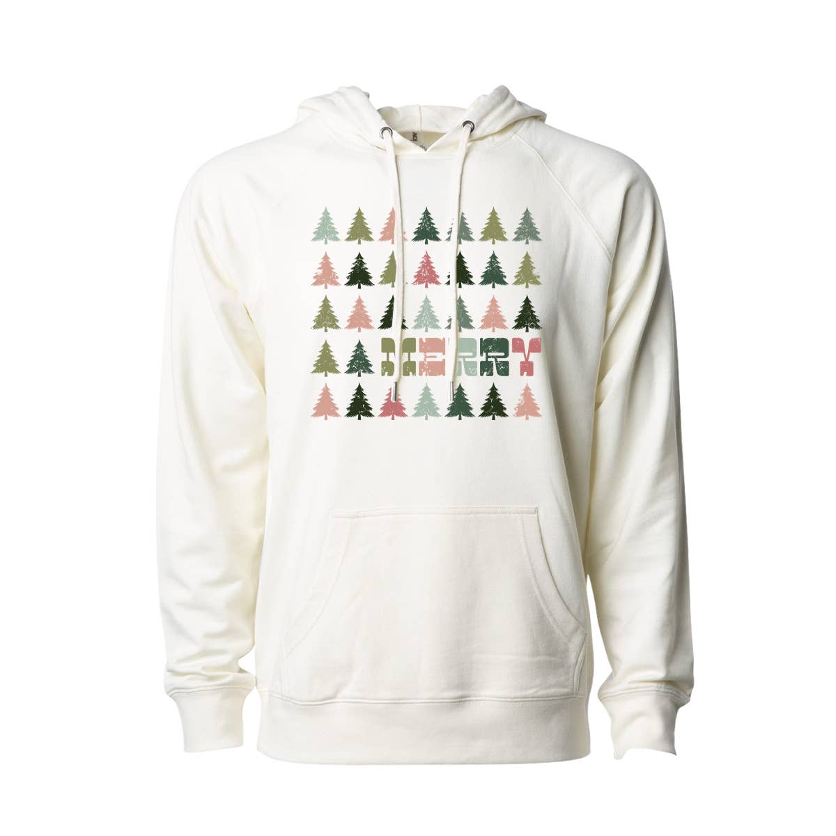 Merry Pastel Pattern Trees Hoodie T-Shirts, Sweatshirt | PodTeesHub.com