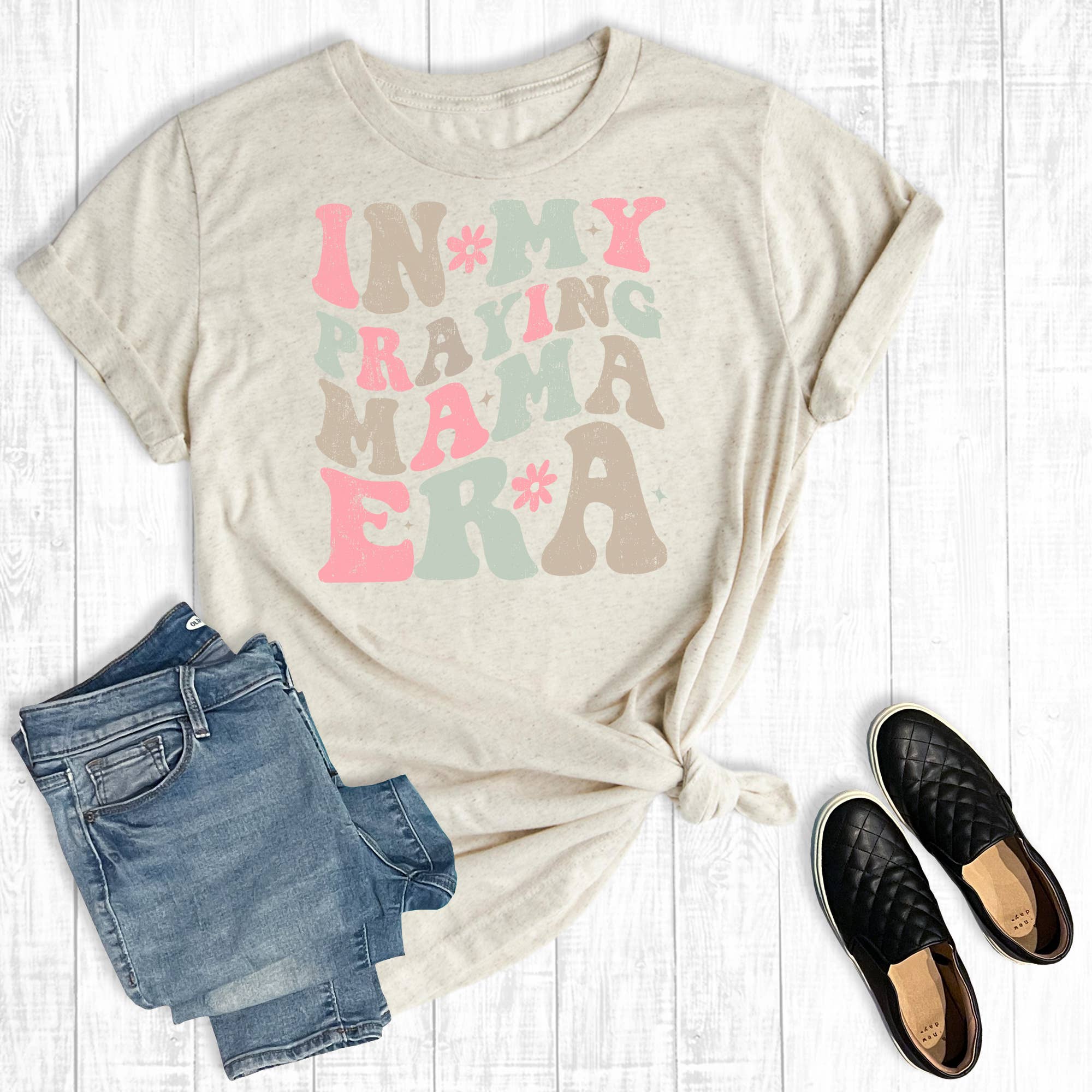 Faith in My Praying Mom Era Graphic Tee Hoodie, Sweatshirt | PodTeesHub.com
