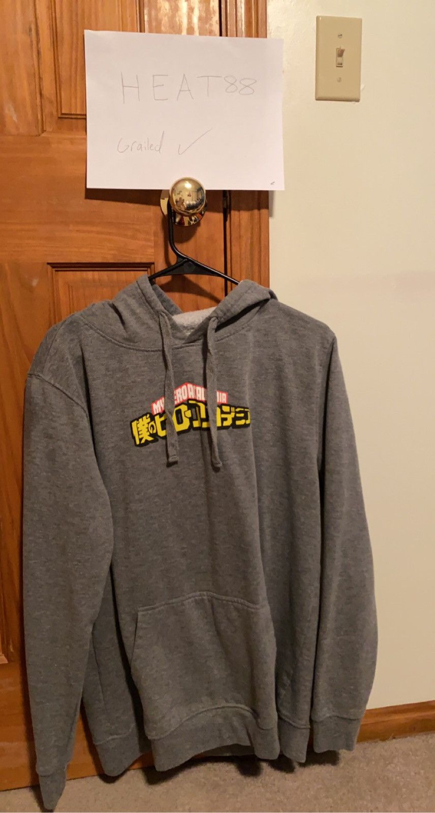 Anime My Hero Academia Anime Grey Hoodie Medium T-Shirts, Sweatshirt | PodTeesHub.com