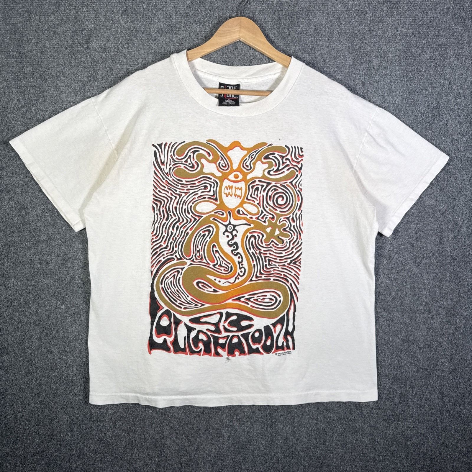 Band Tees Vintage Lollapalooza Shirt Xl White 90s Usa 1993 Band Tee Hoodie, Sweatshirt | PodTeesHub.com
