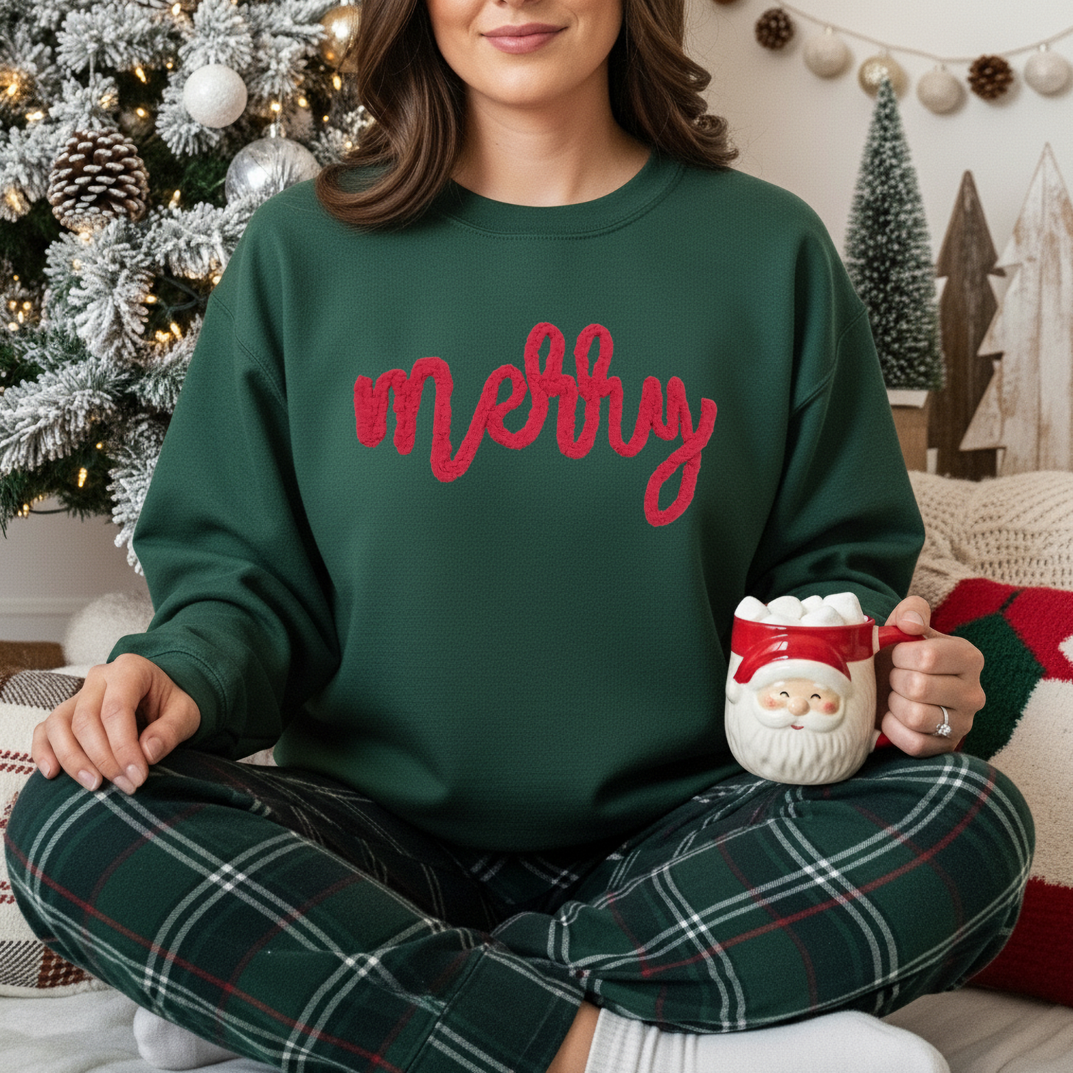 Merry Embroidered Chunky Yarn Sweater T-Shirts, Hoodie, Sweatshirt | PodTeesHub.com