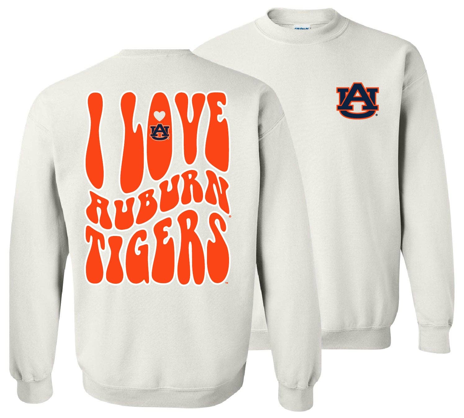 College-Auburn Love Team Sweatshirt-White T-Shirts, Hoodie | PodTeesHub.com